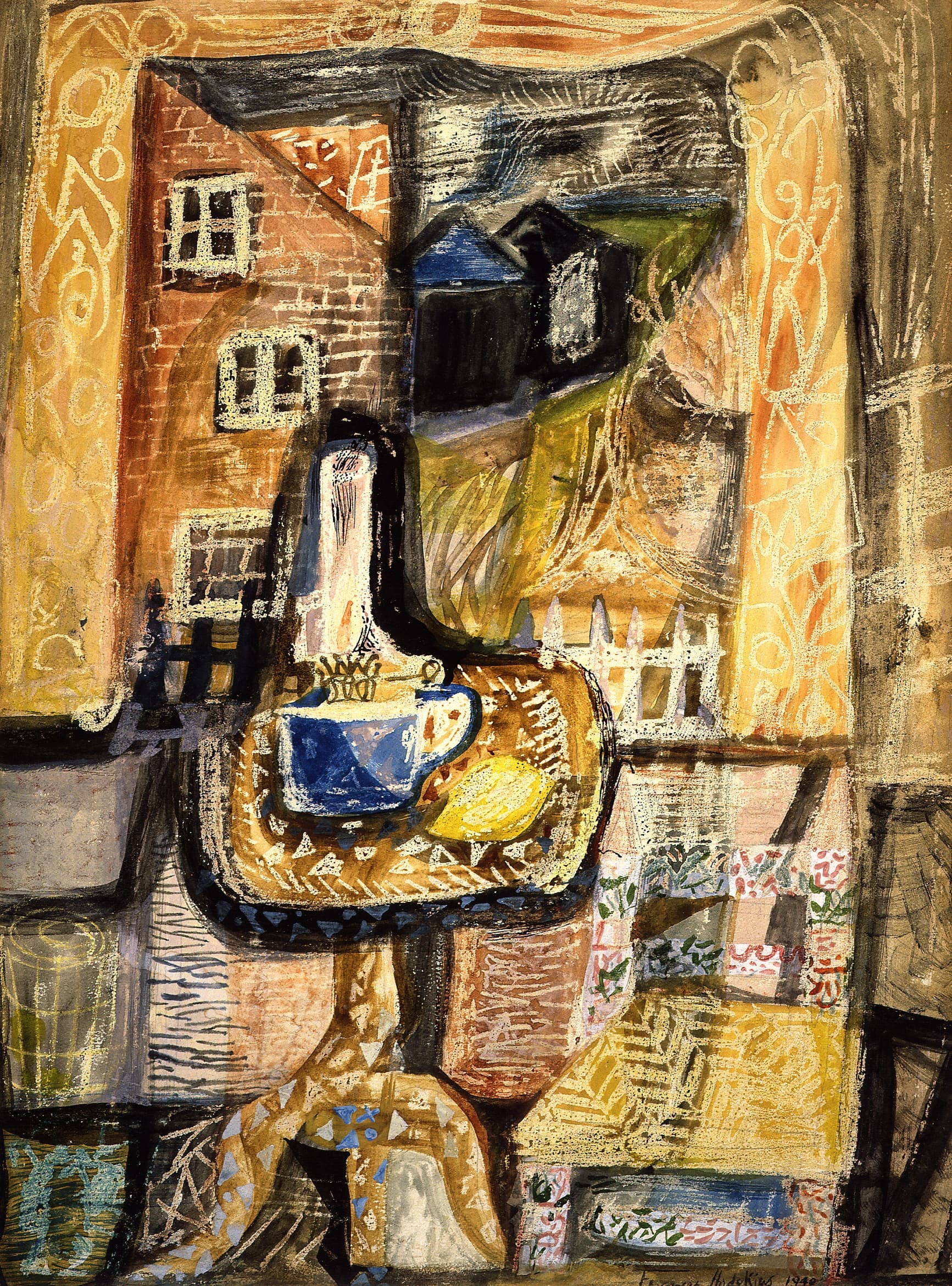 《家的倒影》（Reflections of home）｜弗朗西丝·霍奇金斯 Frances Hodgkins｜1940