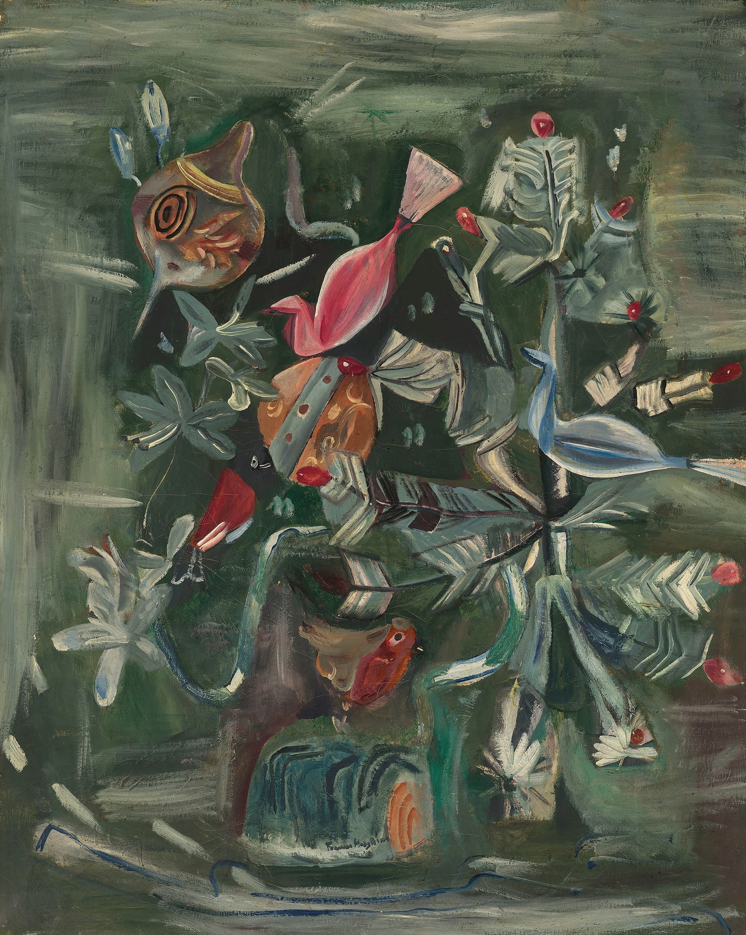 《圣诞树》（Christmas Tree）｜弗朗西丝·霍奇金斯 Frances Hodgkins｜1940年代