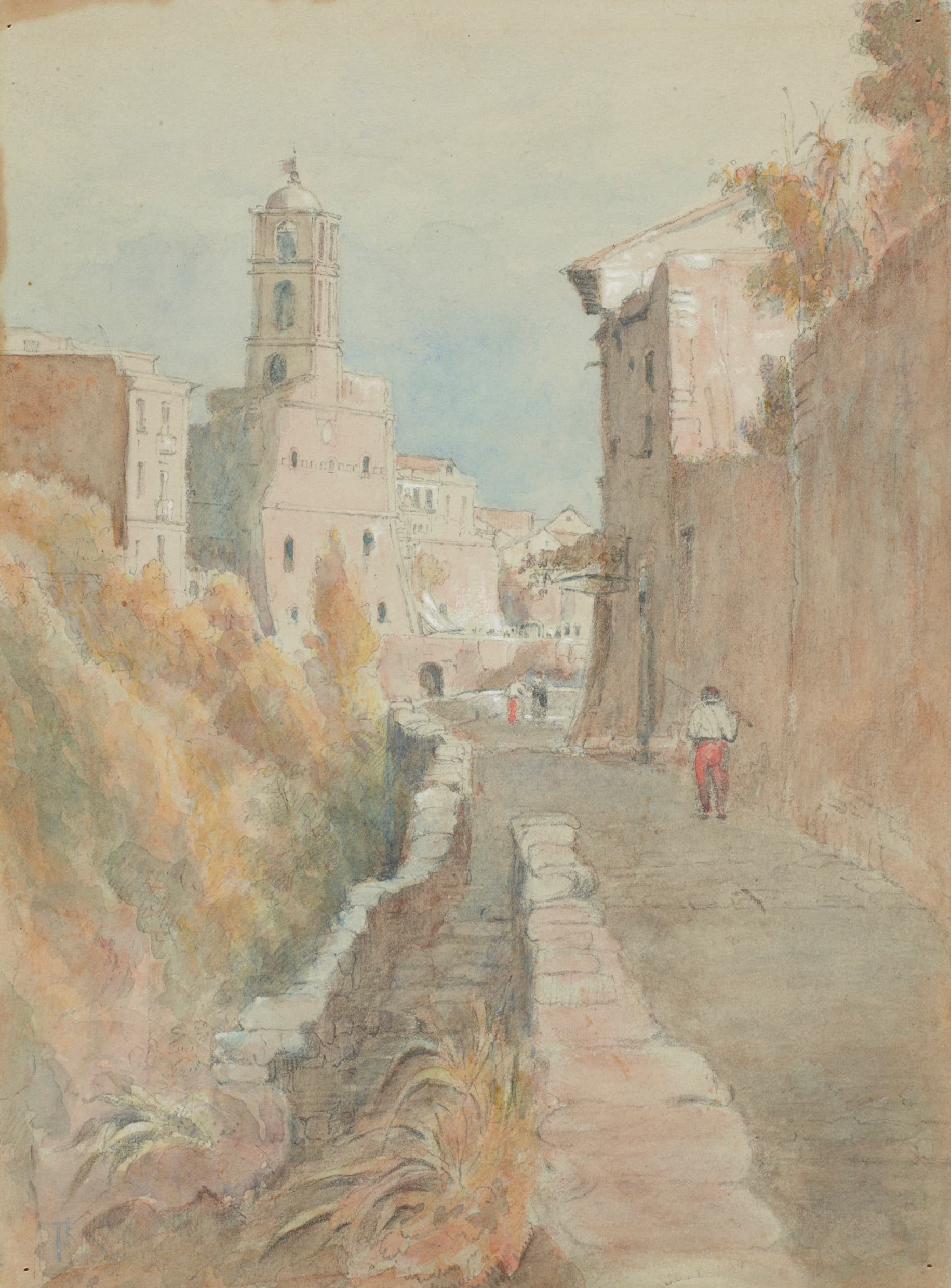 《西班牙街景》（Spanish street scene）｜弗朗西丝·霍奇金斯 Frances Hodgkins｜不明