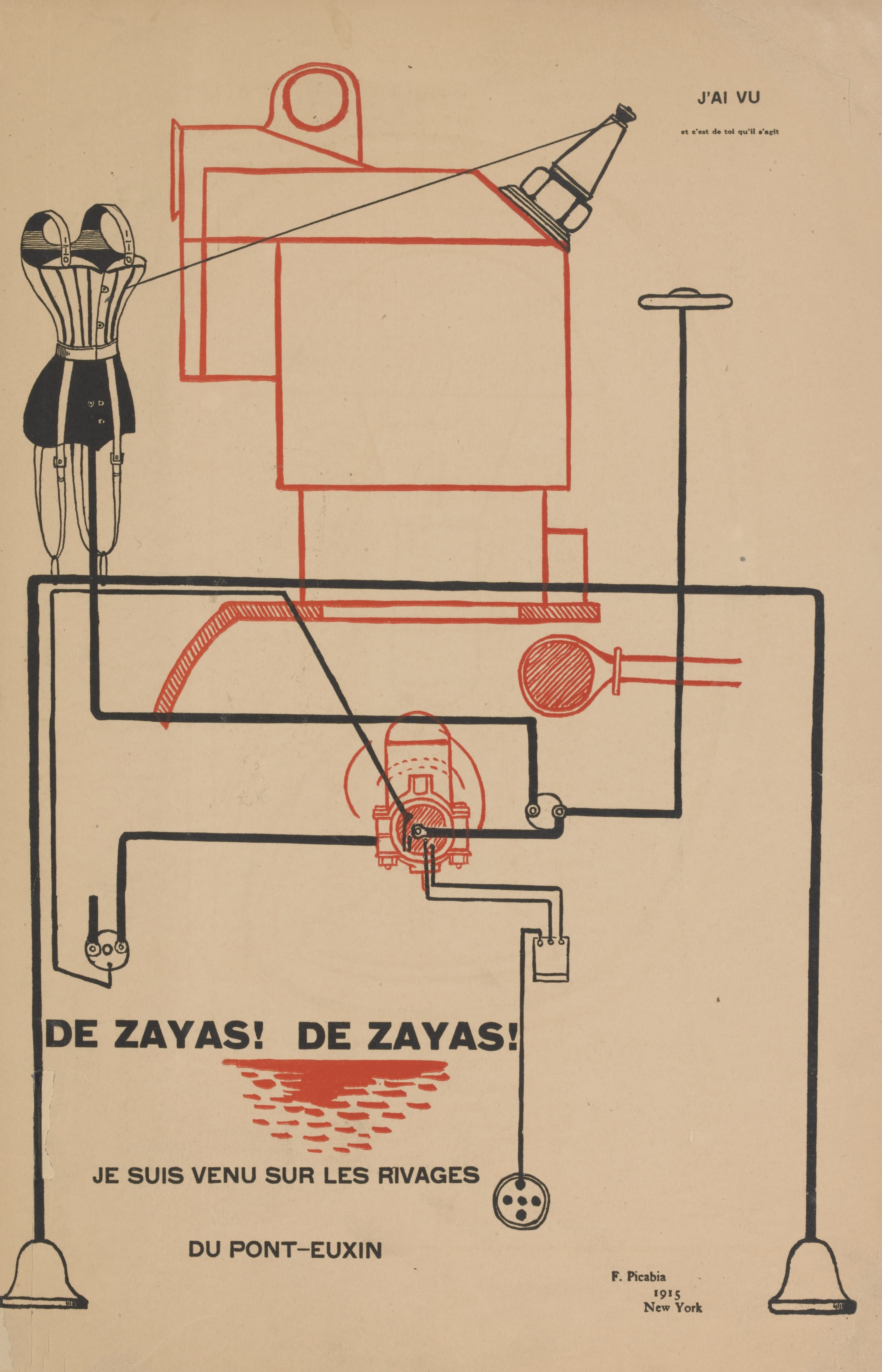 《我看见了，而这正与你有关》（I Saw, and It Concerns You）｜弗朗西斯·皮卡比亚 Francis Picabia｜1915