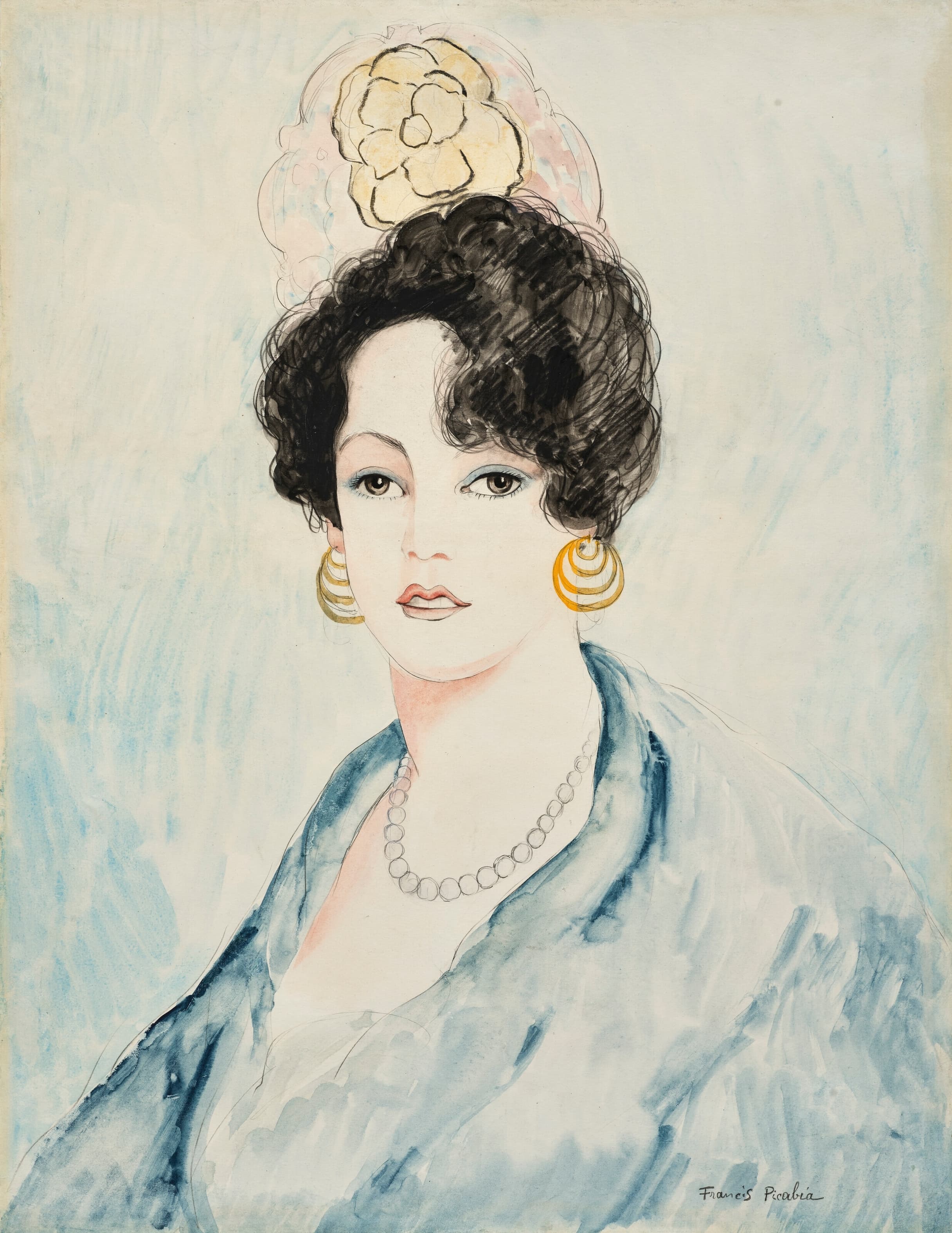 《黑色耳环》（Black earrings）｜弗朗西斯·皮卡比亚 Francis Picabia｜1920