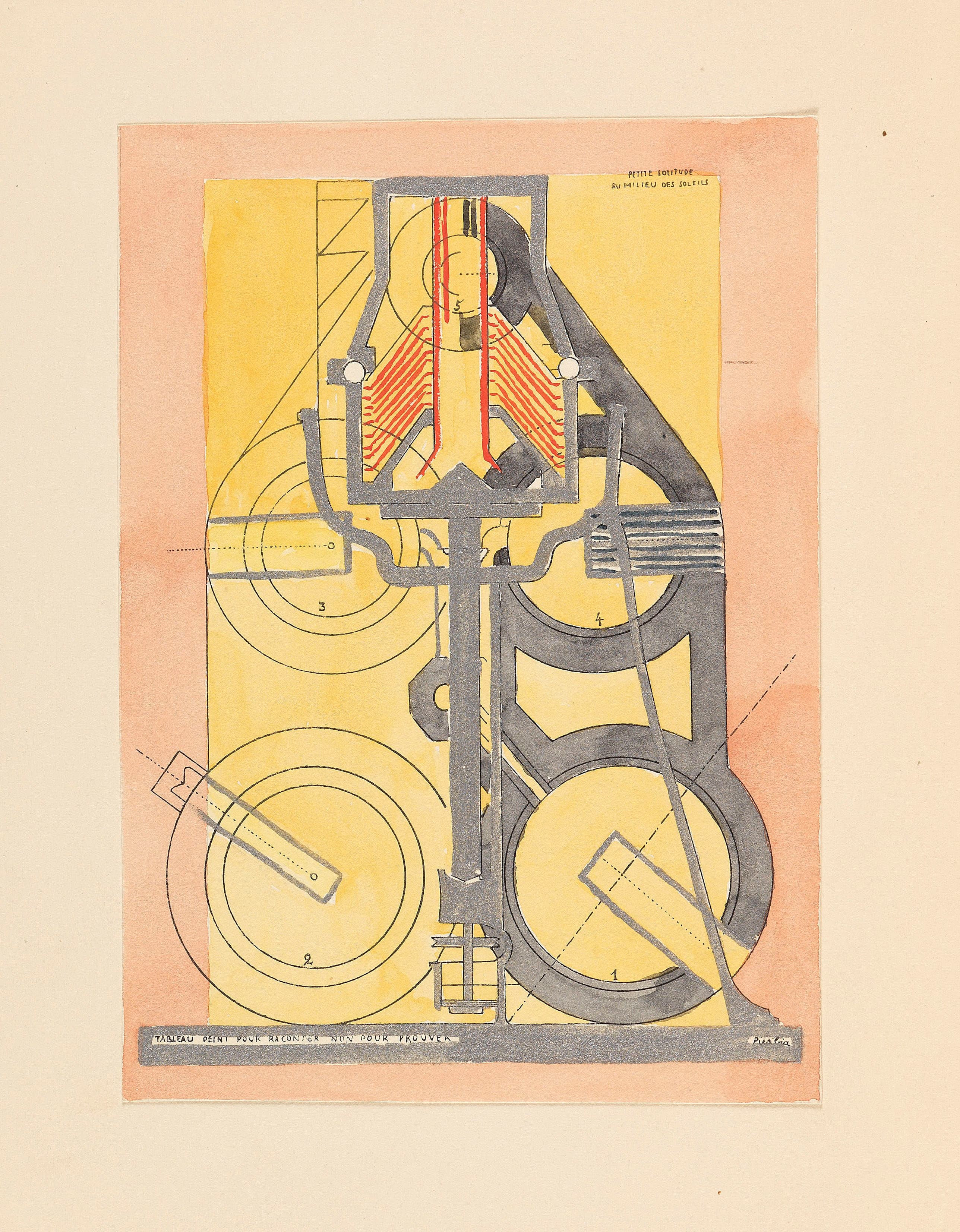 《阳光下的一点孤独》（A Little Solitude in the Midst of Suns）｜弗朗西斯·皮卡比亚 Francis Picabia｜1920