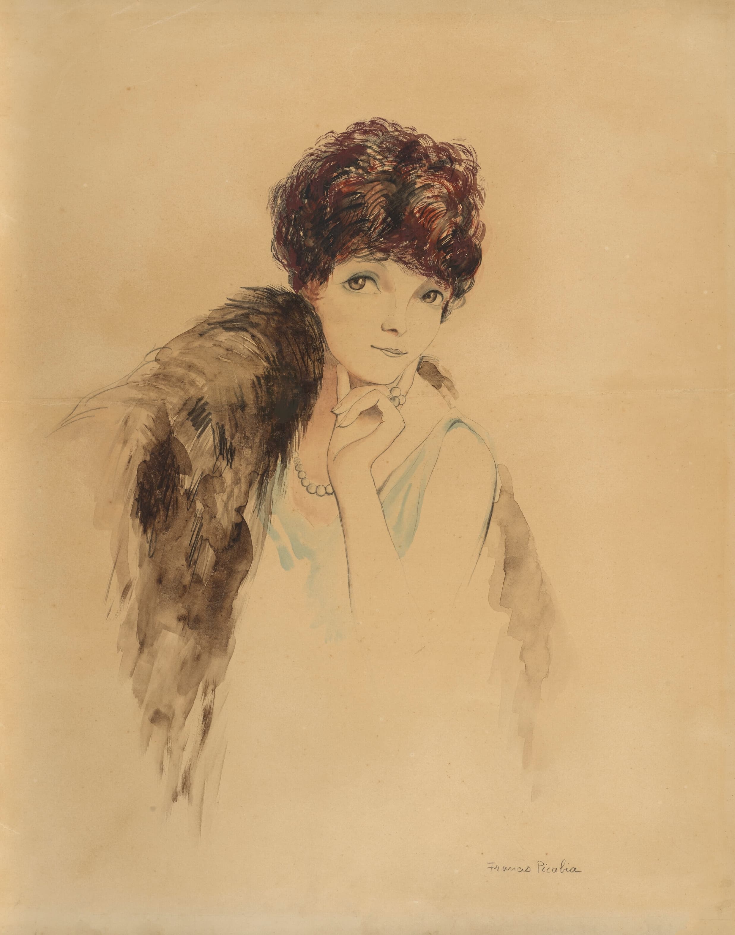 《玛尔特·切纳尔的肖像》（Portrait of Marthe Chenal）｜弗朗西斯·皮卡比亚 Francis Picabia｜1920–1922