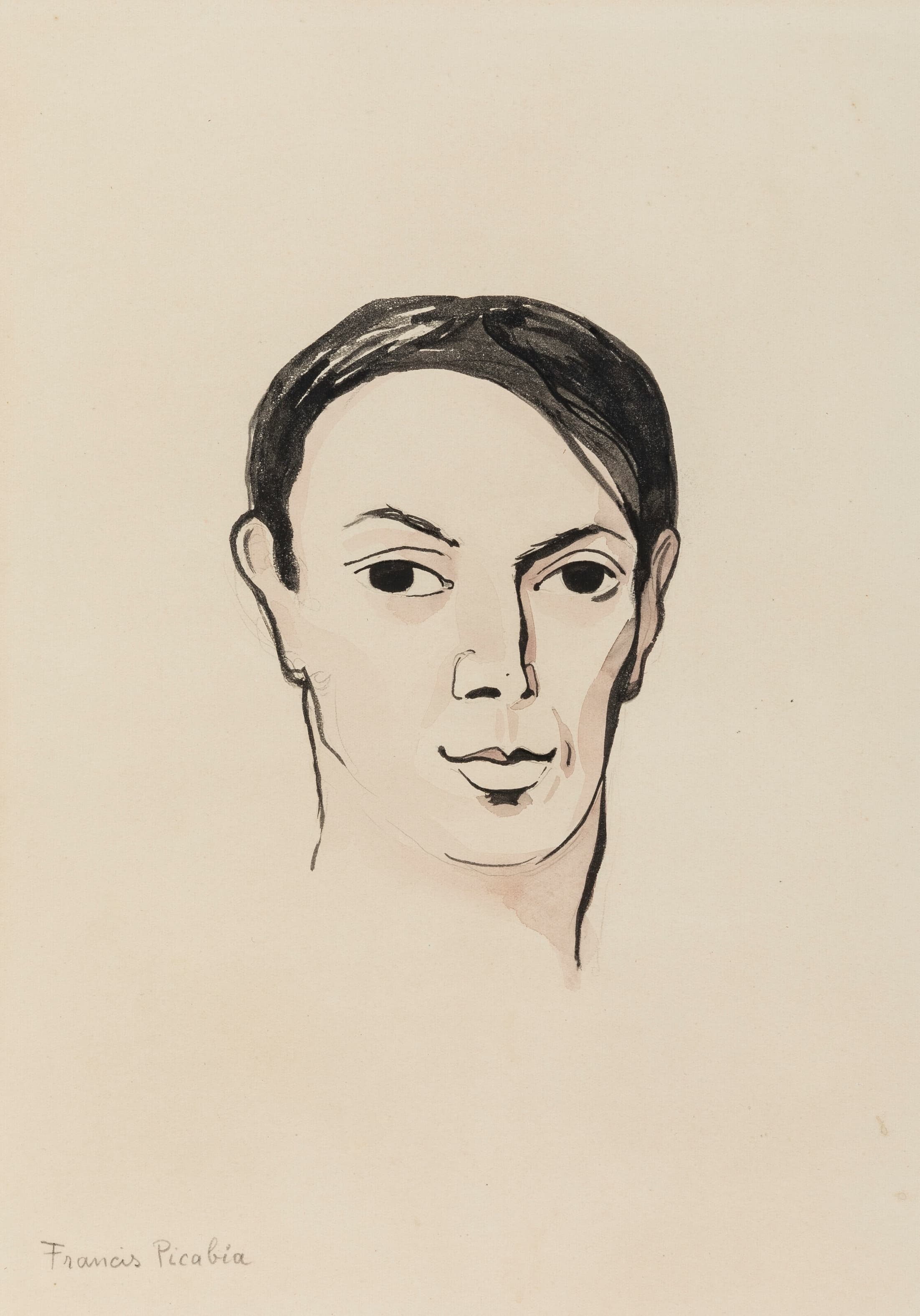 《巴勃罗·毕加索的肖像》（Portrait of Pablo Picasso）｜弗朗西斯·皮卡比亚 Francis Picabia｜约1920–1925