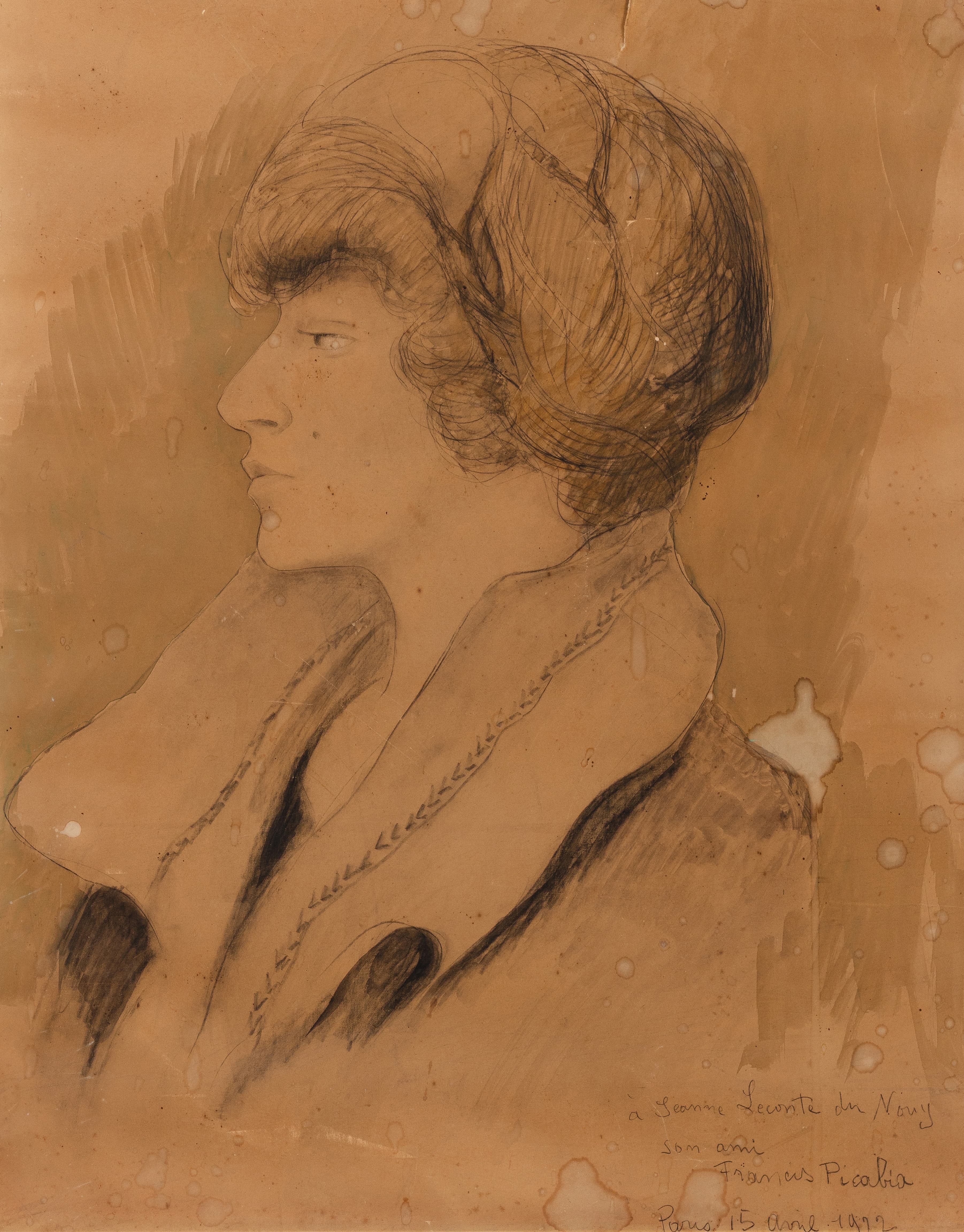 《珍妮·勒孔特·杜努伊的肖像》（Portrait of Jeanne Lecomte du Nouÿ）｜弗朗西斯·皮卡比亚 Francis Picabia｜1922