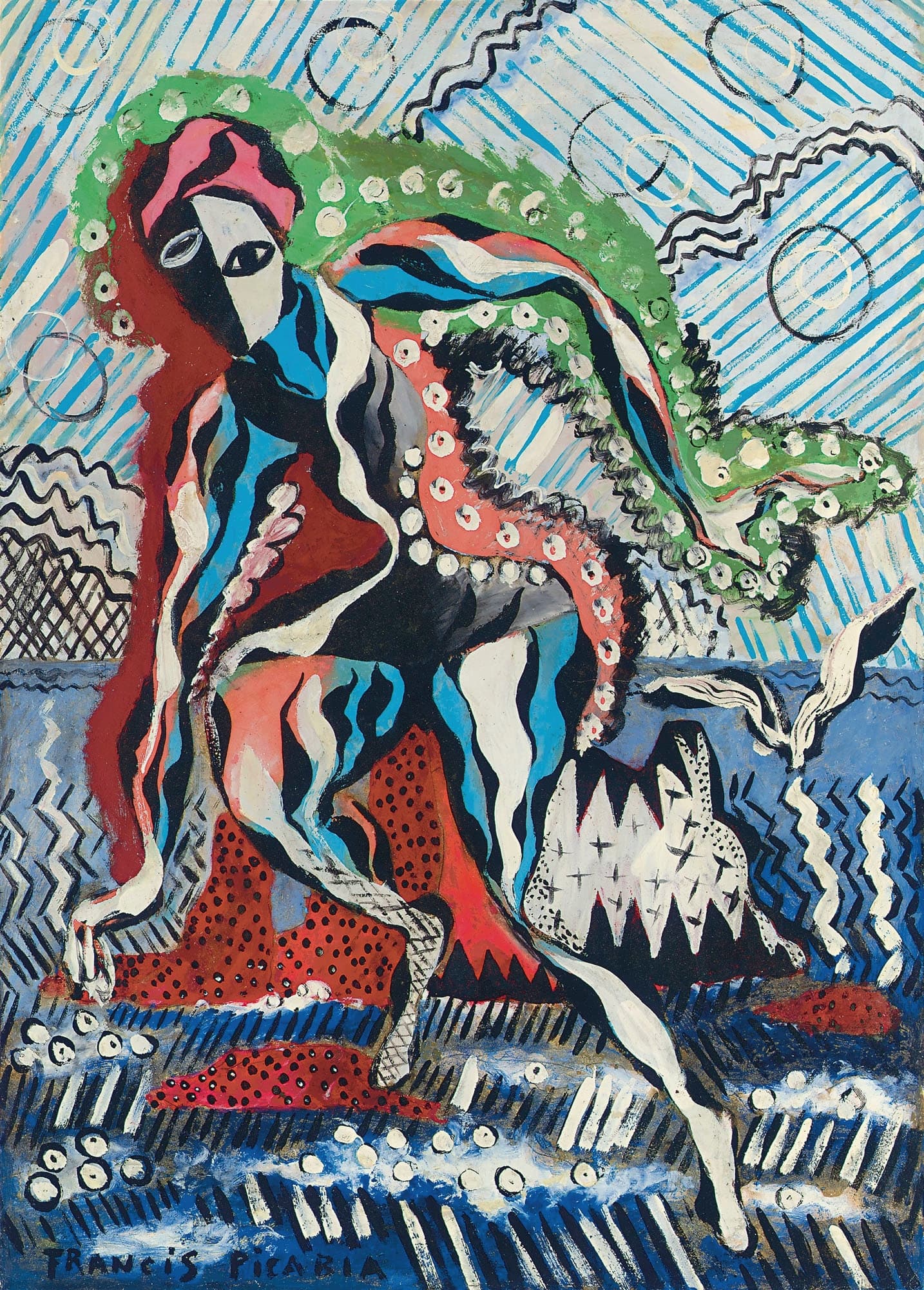 《巴瑟》（Bather）｜弗朗西斯·皮卡比亚 Francis Picabia｜约1925–1926