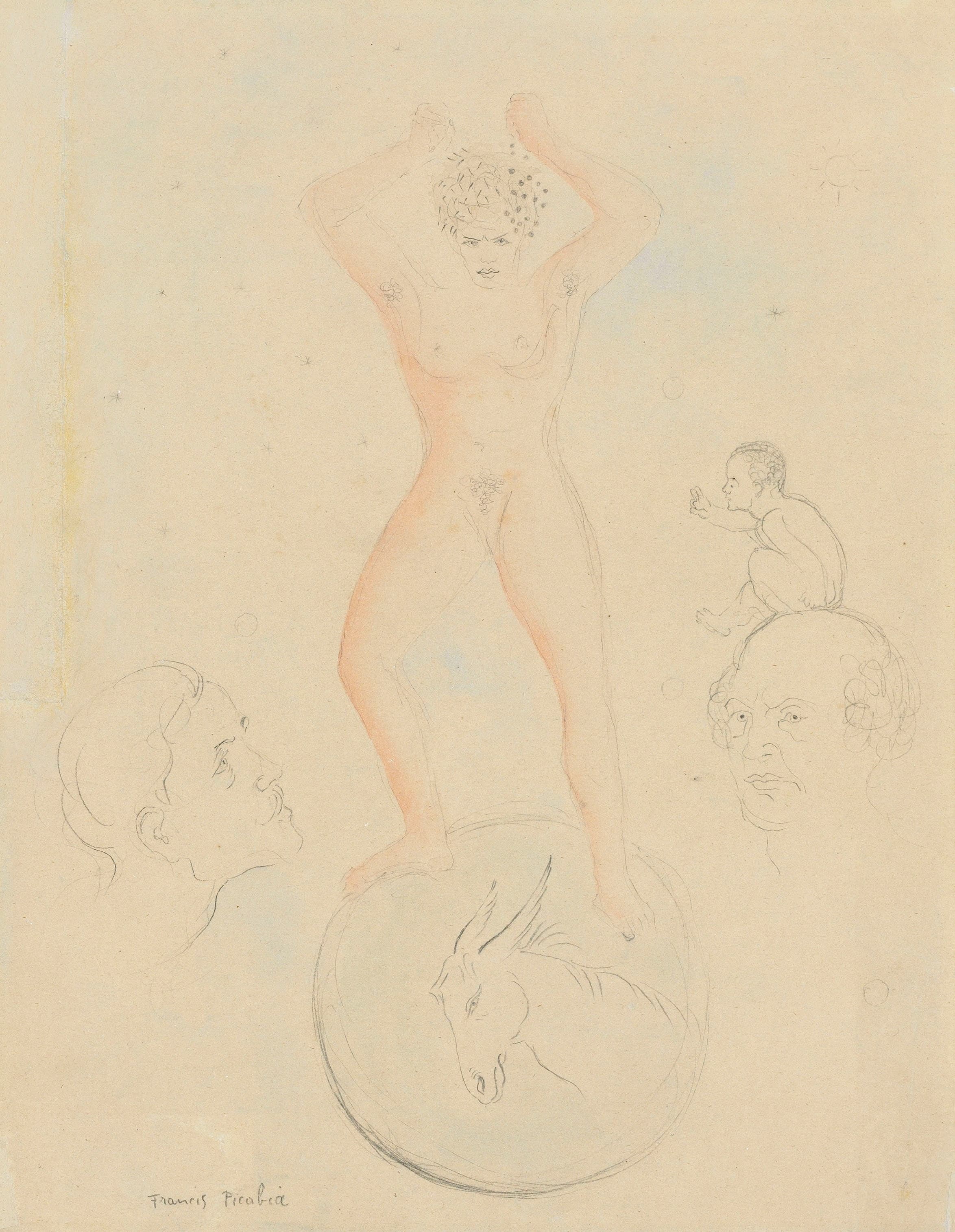 《无题》（Untitled）｜弗朗西斯·皮卡比亚 Francis Picabia｜1927–1928