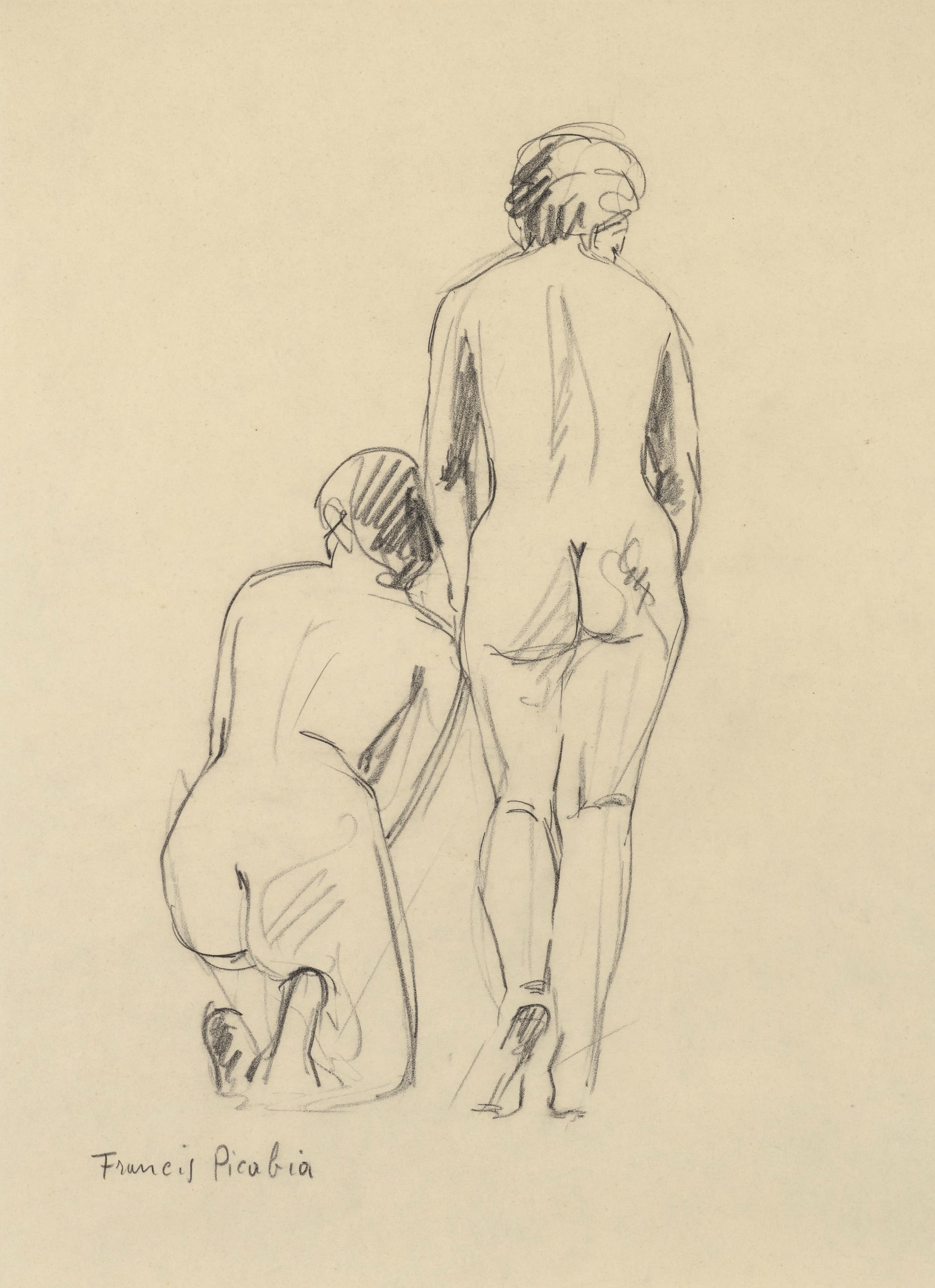 《两个的数量》（Nus of two）｜弗朗西斯·皮卡比亚 Francis Picabia｜约1940–1942
