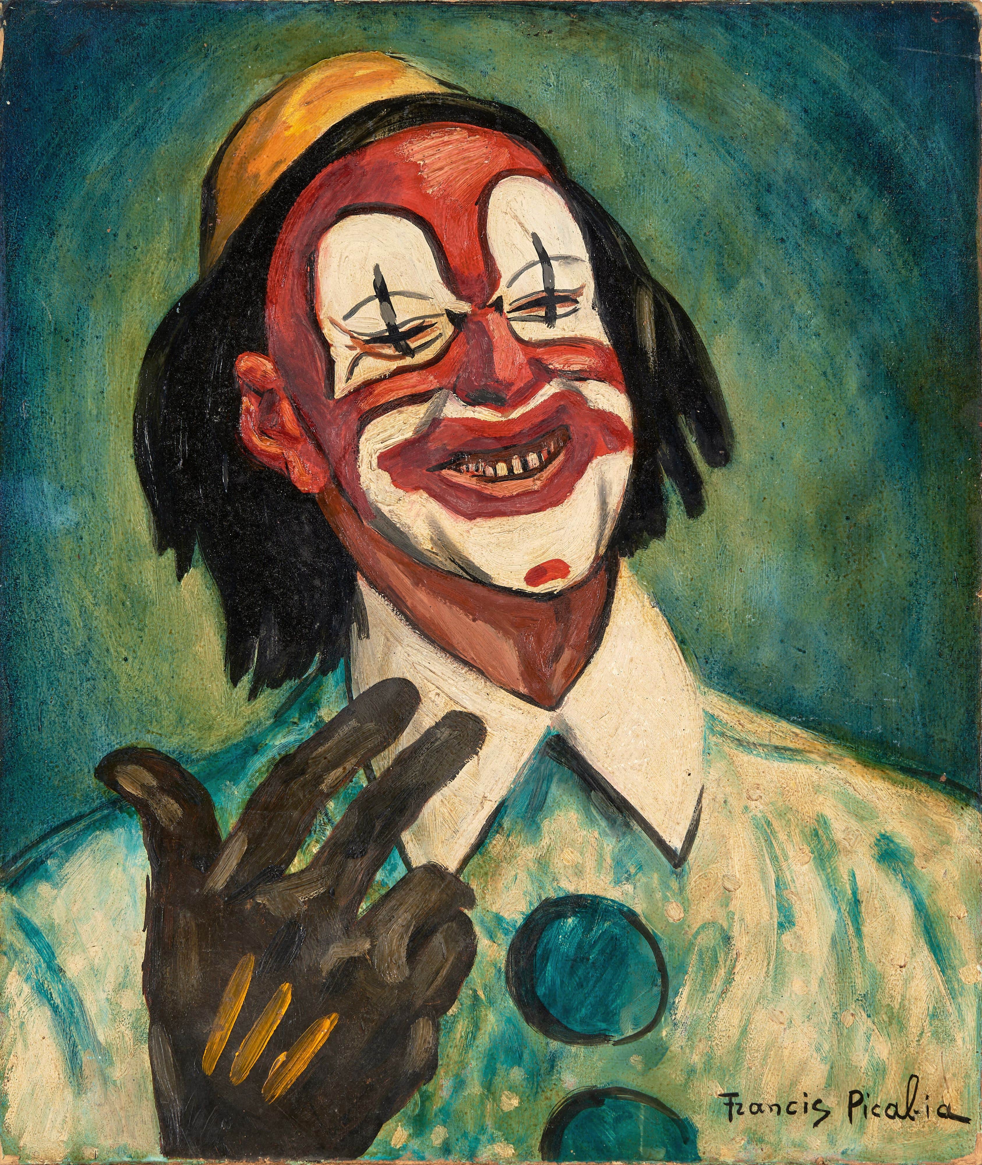 《小丑》（The clown）｜弗朗西斯·皮卡比亚 Francis Picabia｜1941–1942