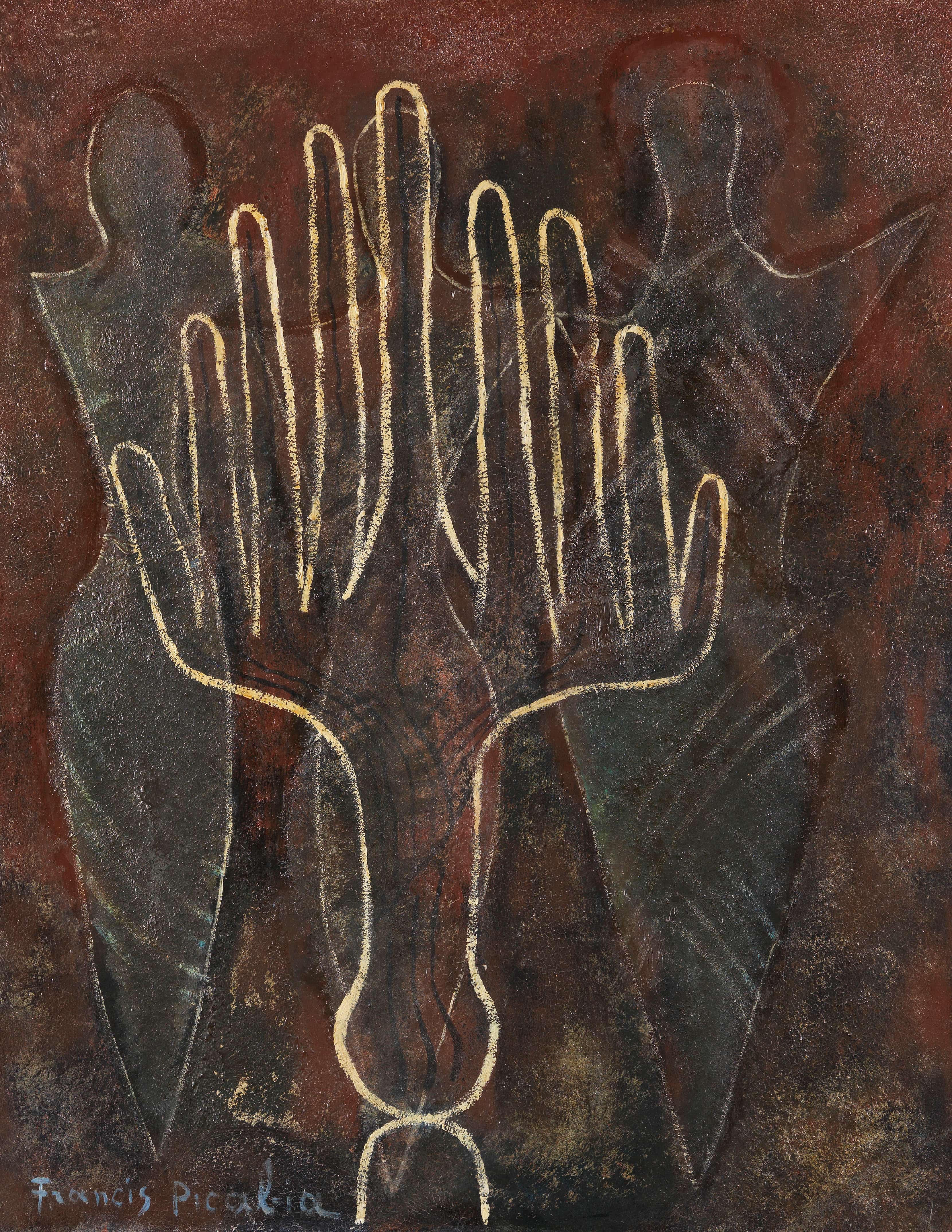 《手与鬼》（Hands and ghosts）｜弗朗西斯·皮卡比亚 Francis Picabia｜1948