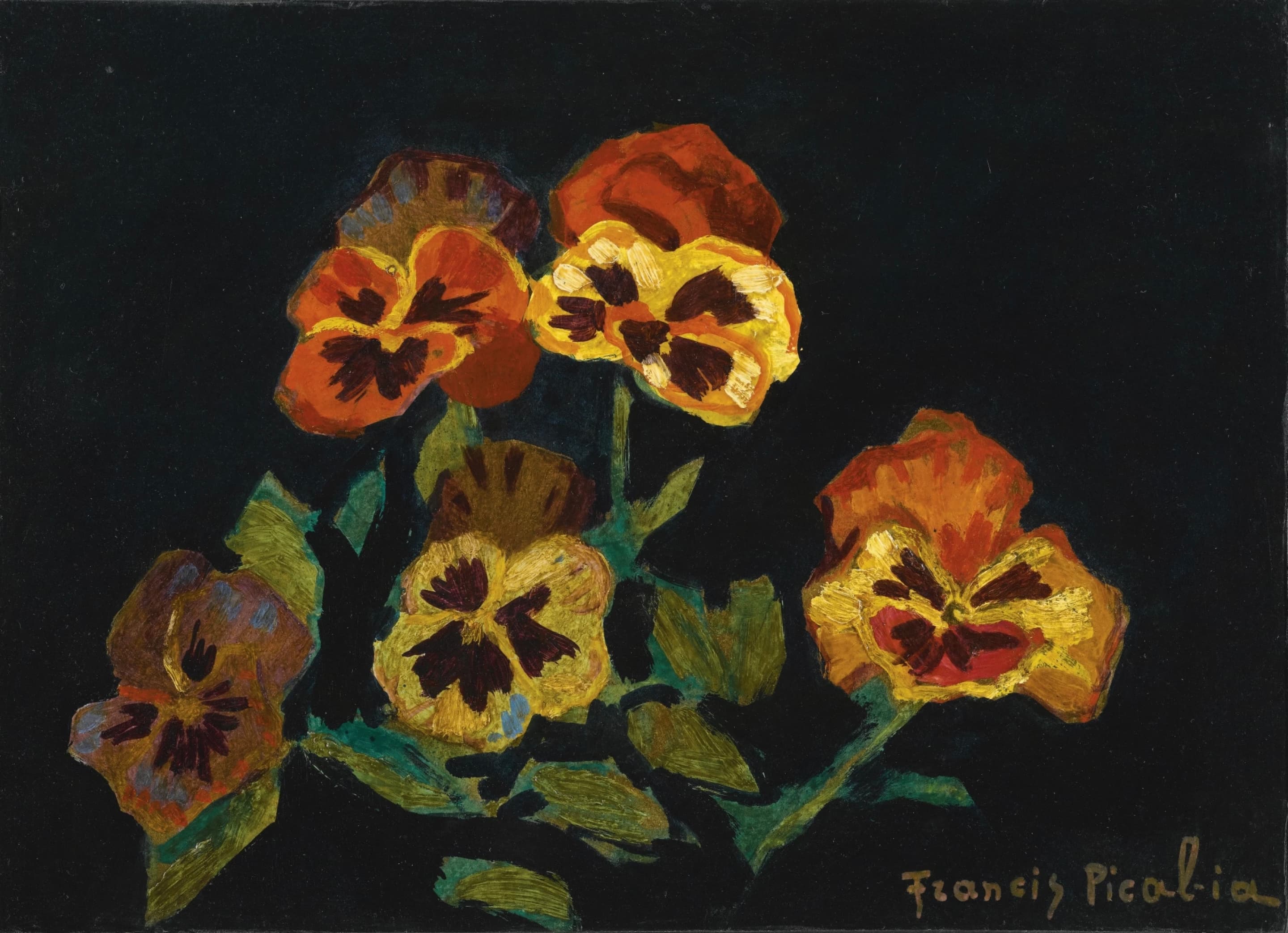 《花朵》（Flowers）｜弗朗西斯·皮卡比亚 Francis Picabia｜不明