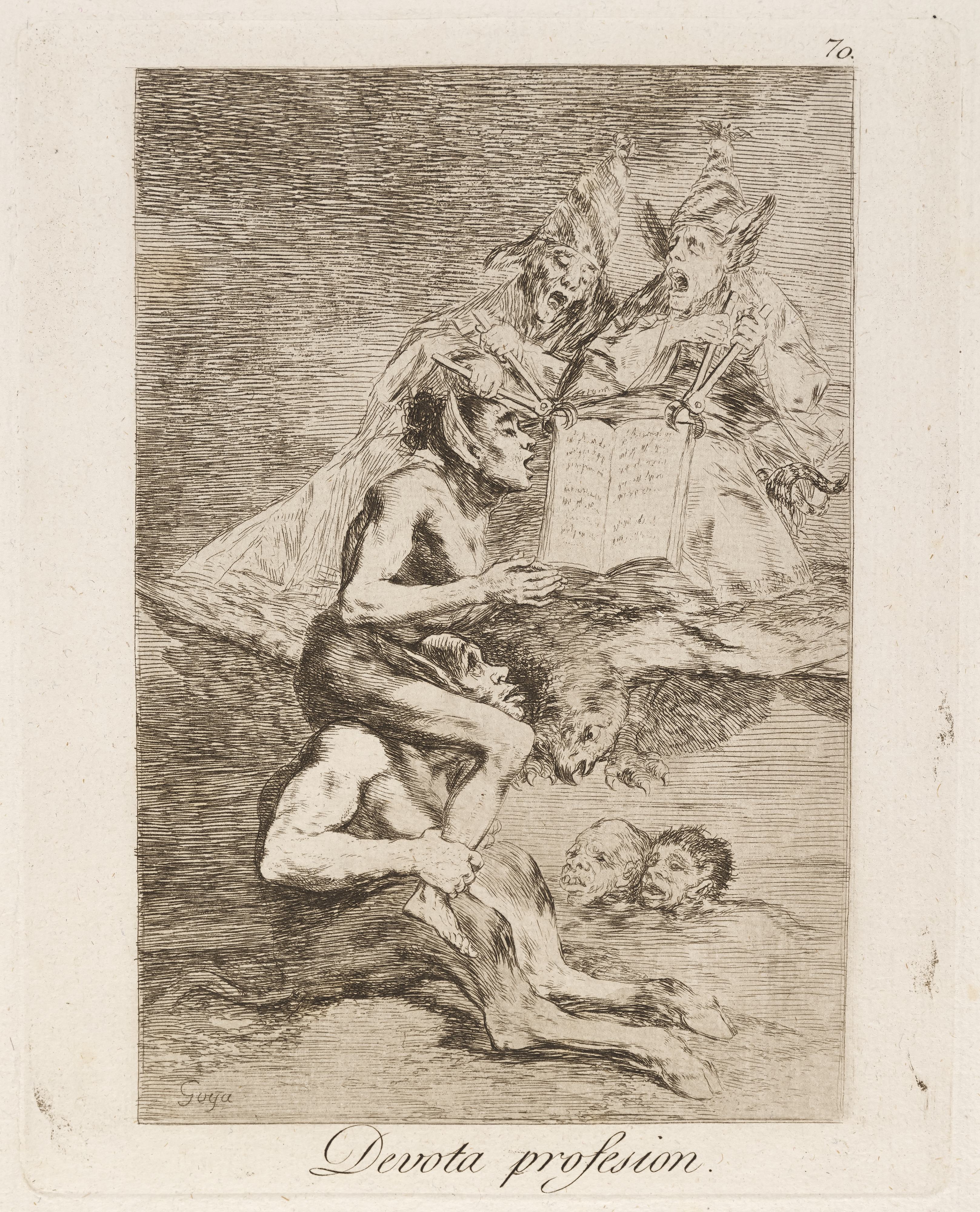 《虔诚的职业。 （虔诚的职业。）》（Devoted profession. (Devoted profession.)）｜弗朗西斯科·戈雅 Francisco de Goya｜1796–1797