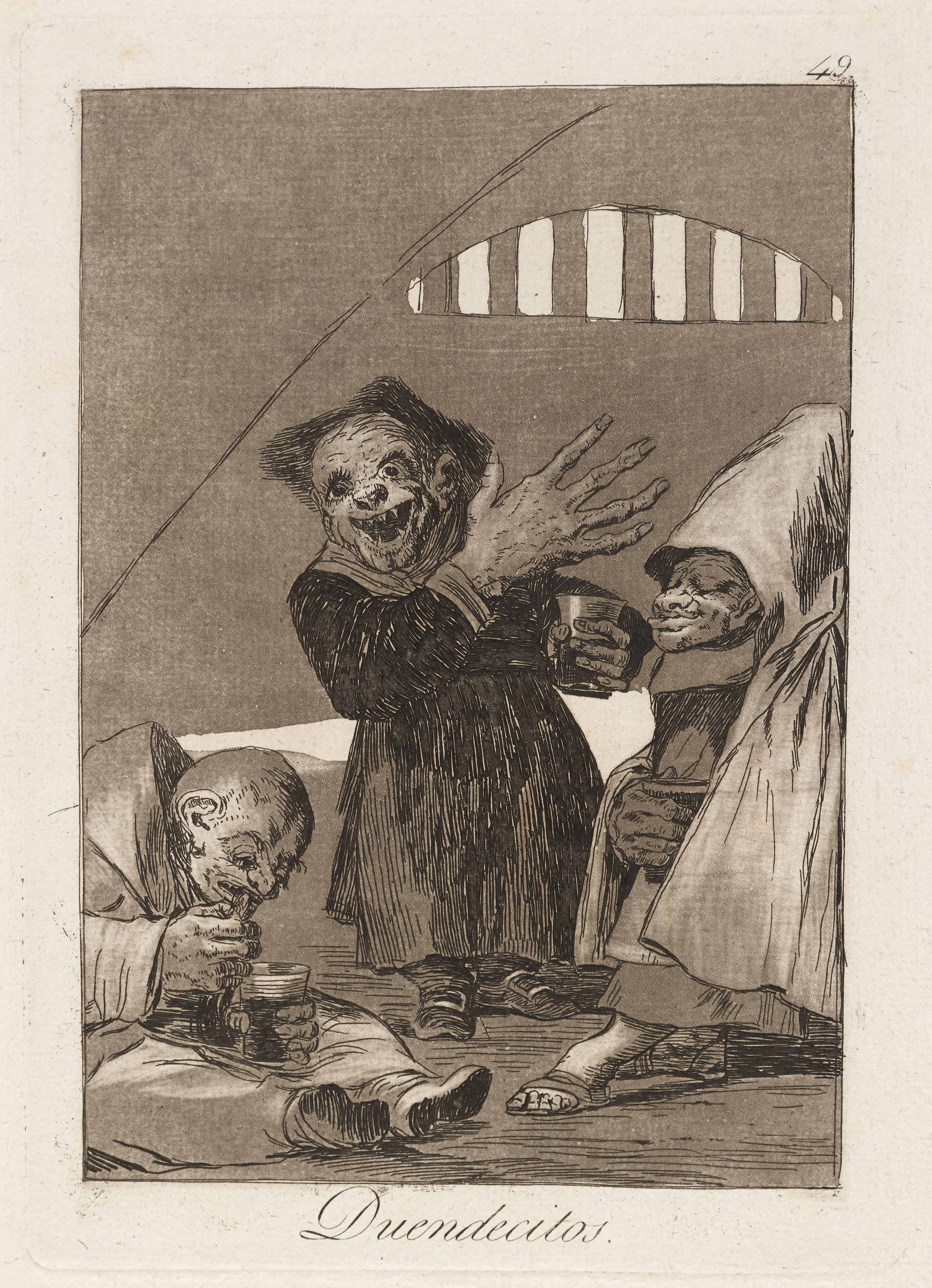 《小精灵们。 （妖精。）》（Little elves. (Hobgoblins.)）｜弗朗西斯科·戈雅 Francisco de Goya｜1796–1797