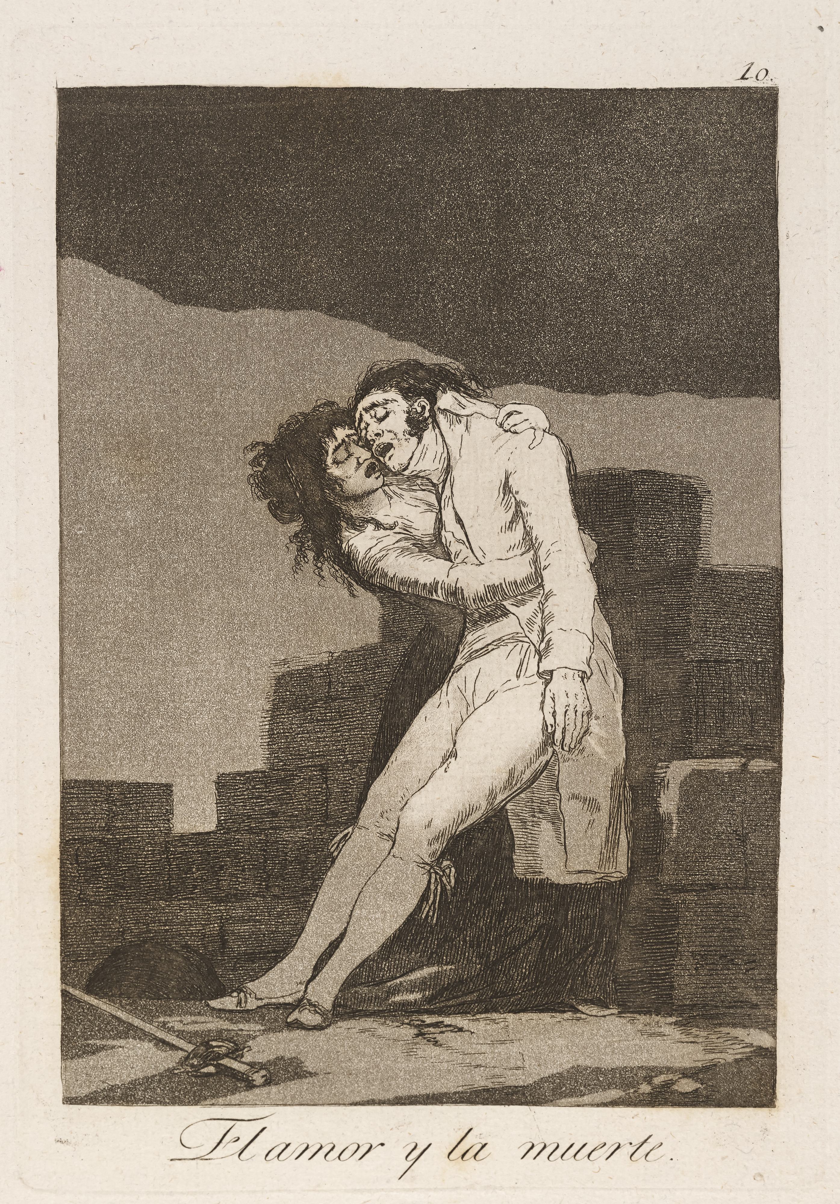 《爱与死。 （爱与死。）》（Love and death. (Love and death.)）｜弗朗西斯科·戈雅 Francisco de Goya｜1796–1797