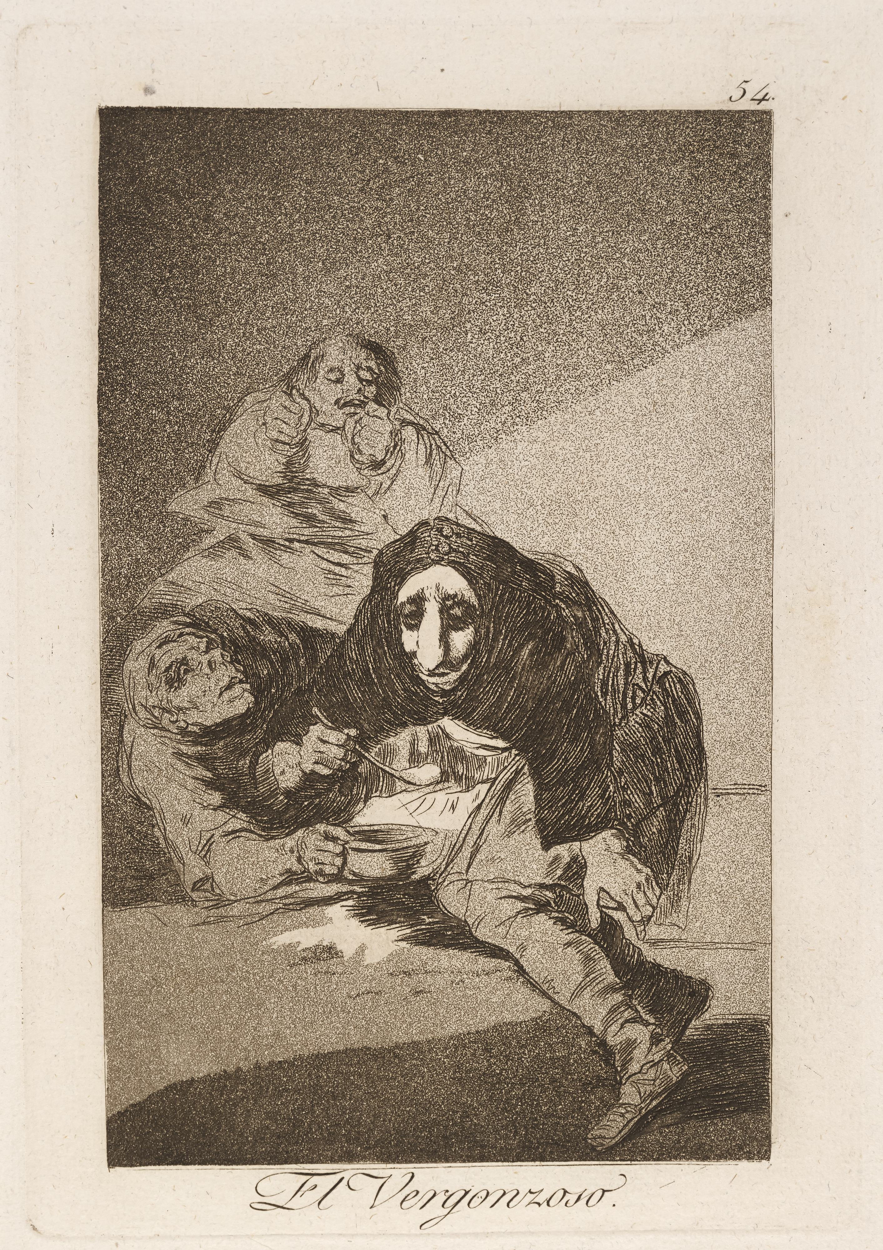 《可耻者。 （羞愧的人。）》（The Shameful. (The shamefaced one.)）｜弗朗西斯科·戈雅 Francisco de Goya｜1796–1797