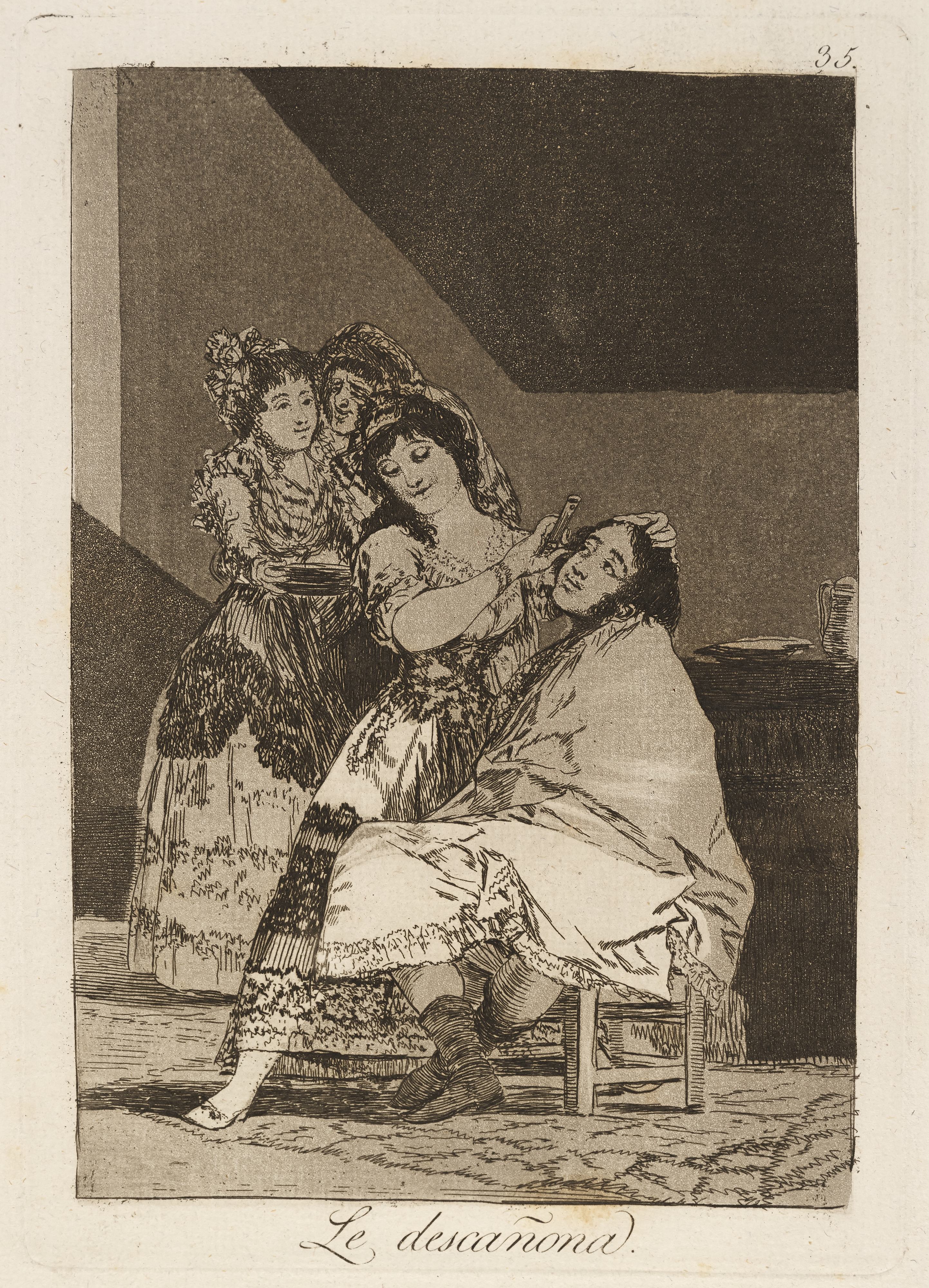 《他无视她。 （她欺骗了他。）》（He ignores her. (She fleeces him.)）｜弗朗西斯科·戈雅 Francisco de Goya｜1796–1797