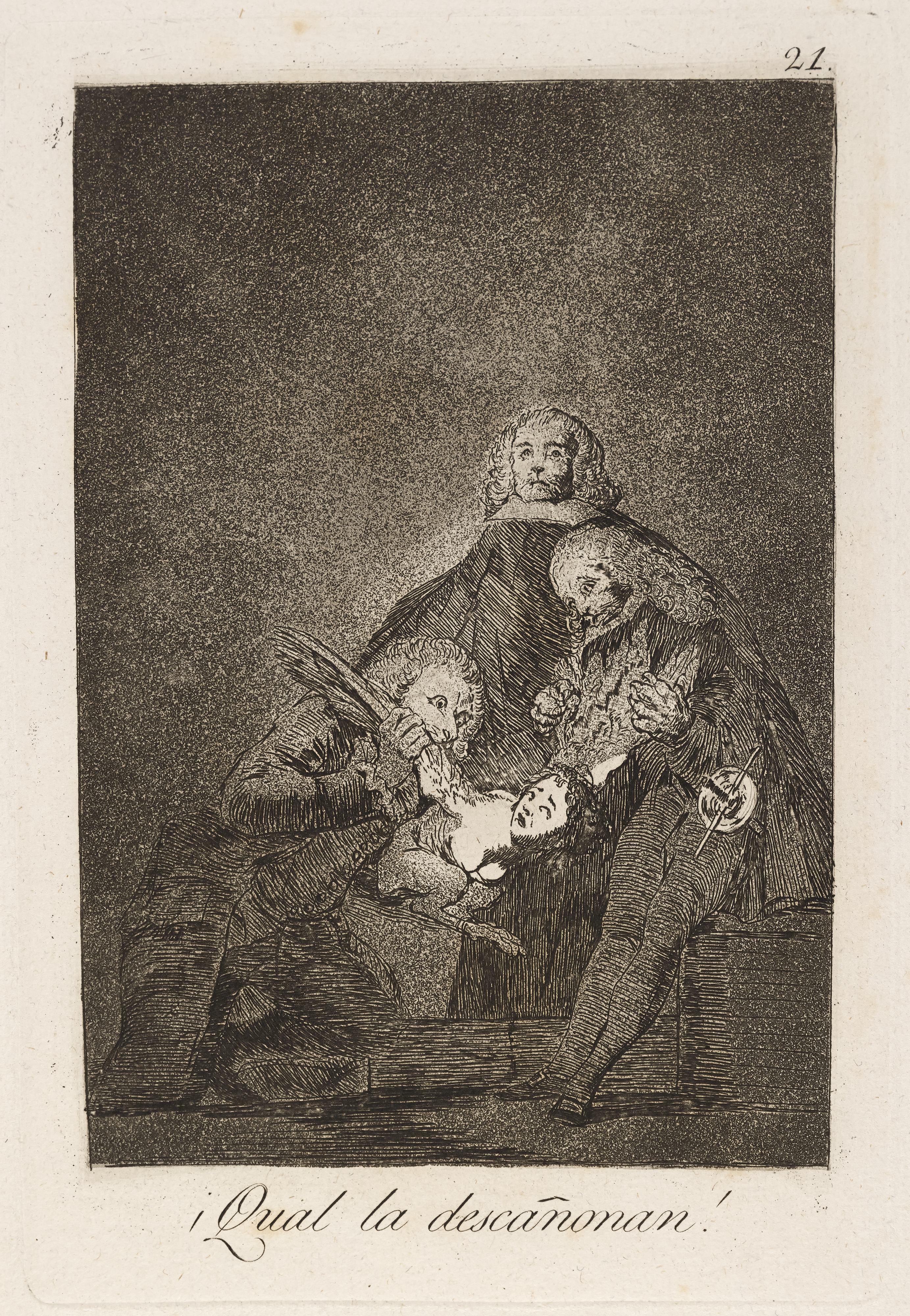 《Qual la descañonan！ （他们怎么把她拔了！）》（Qual la descañonan! (How they pluck her!)）｜弗朗西斯科·戈雅 Francisco de Goya｜1796–1797