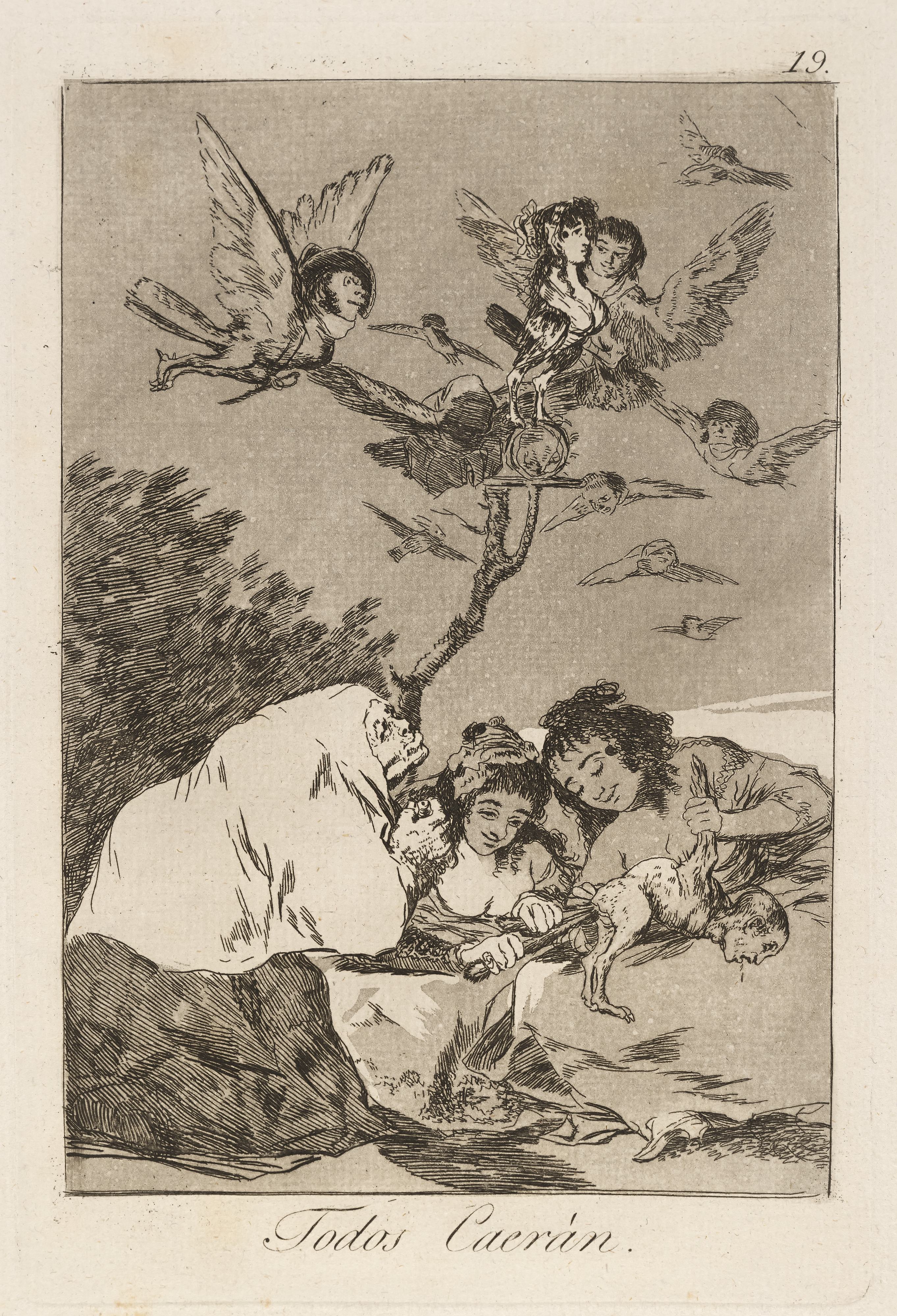 《他们都会倒下。 （一切都会失败。）》（They will all fall. (All will fail.)）｜弗朗西斯科·戈雅 Francisco de Goya｜1796–1797