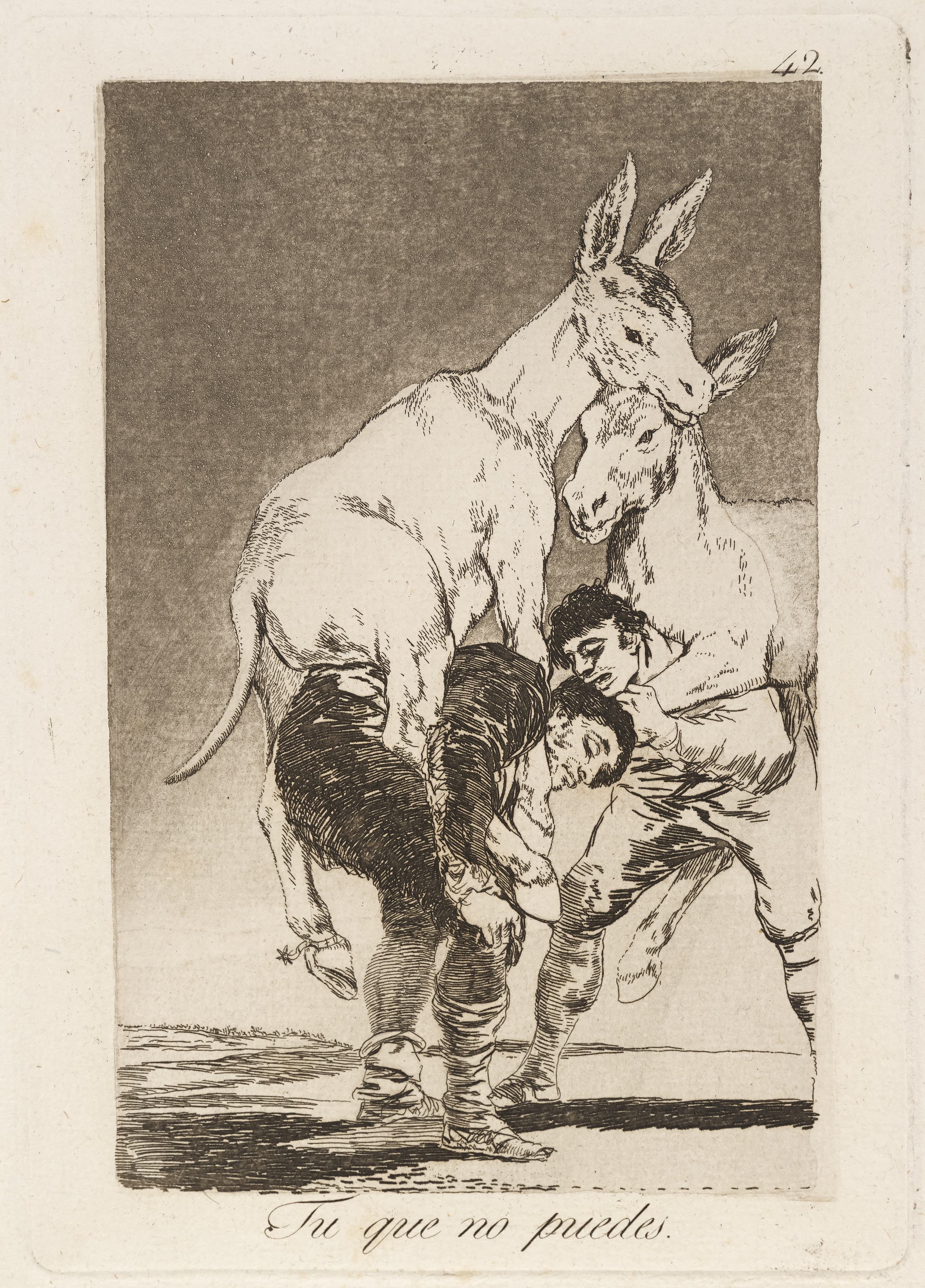《你不能。 （你不能不。）》（You can't. (Thou who canst not.)）｜弗朗西斯科·戈雅 Francisco de Goya｜1796–1797