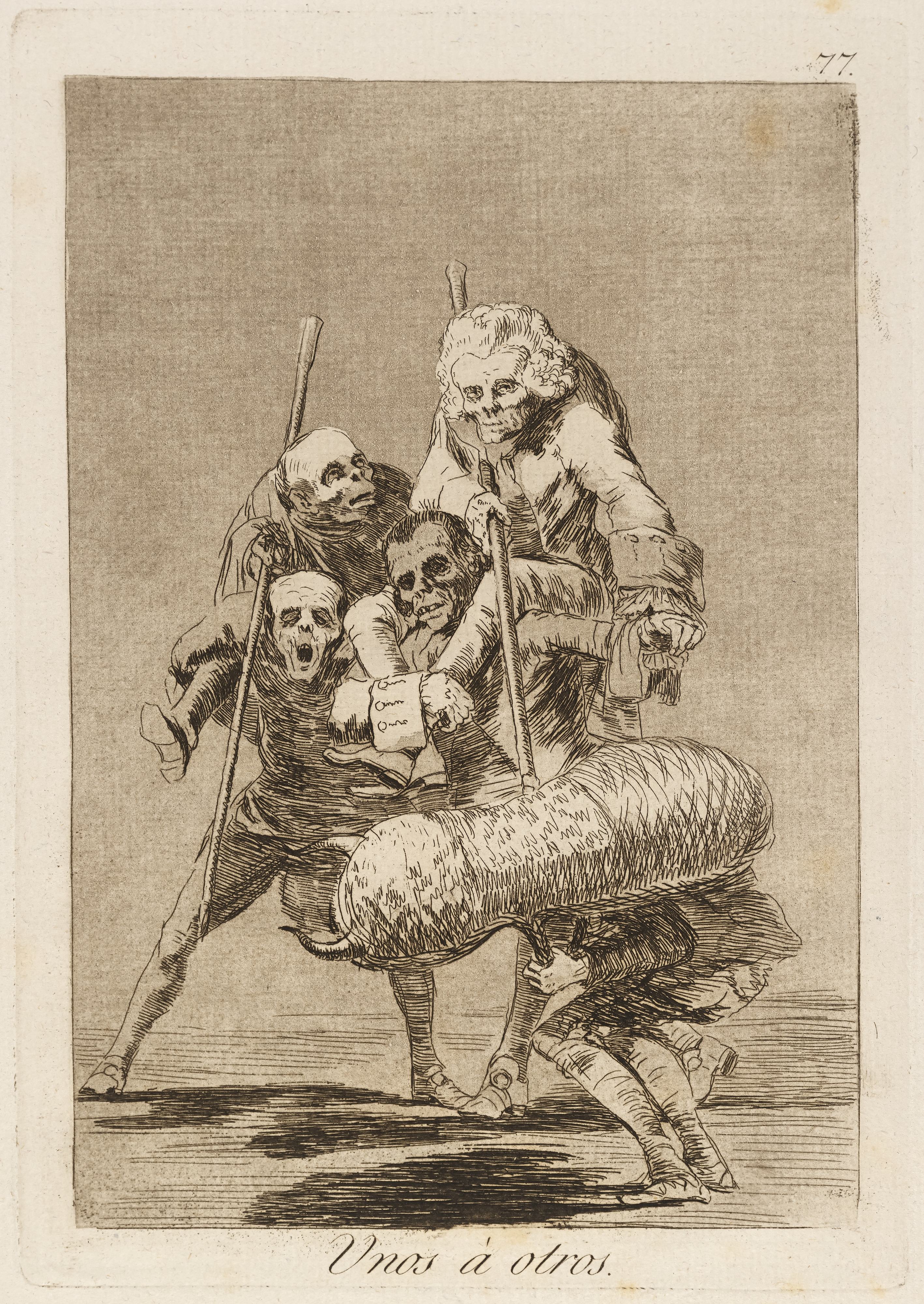 《彼此。 （一个人对另一个人做了什么。）》（each other. (What one does to another.)）｜弗朗西斯科·戈雅 Francisco de Goya｜1796–1797