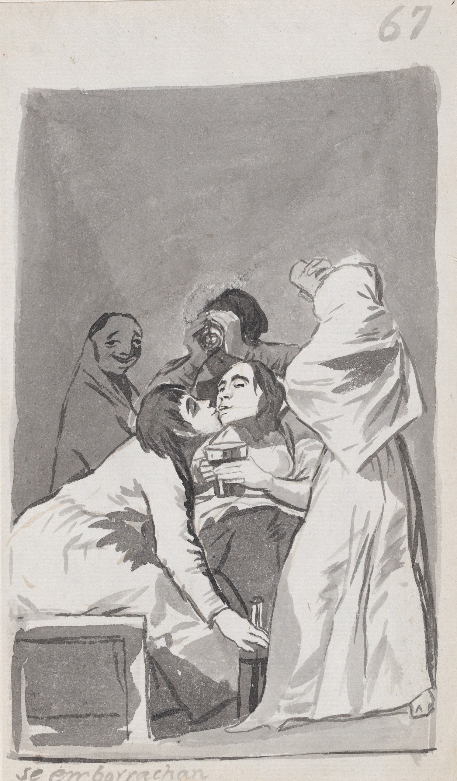 《他们喝醉了》（They are getting drunk）｜弗朗西斯科·戈雅 Francisco de Goya｜1796–1798
