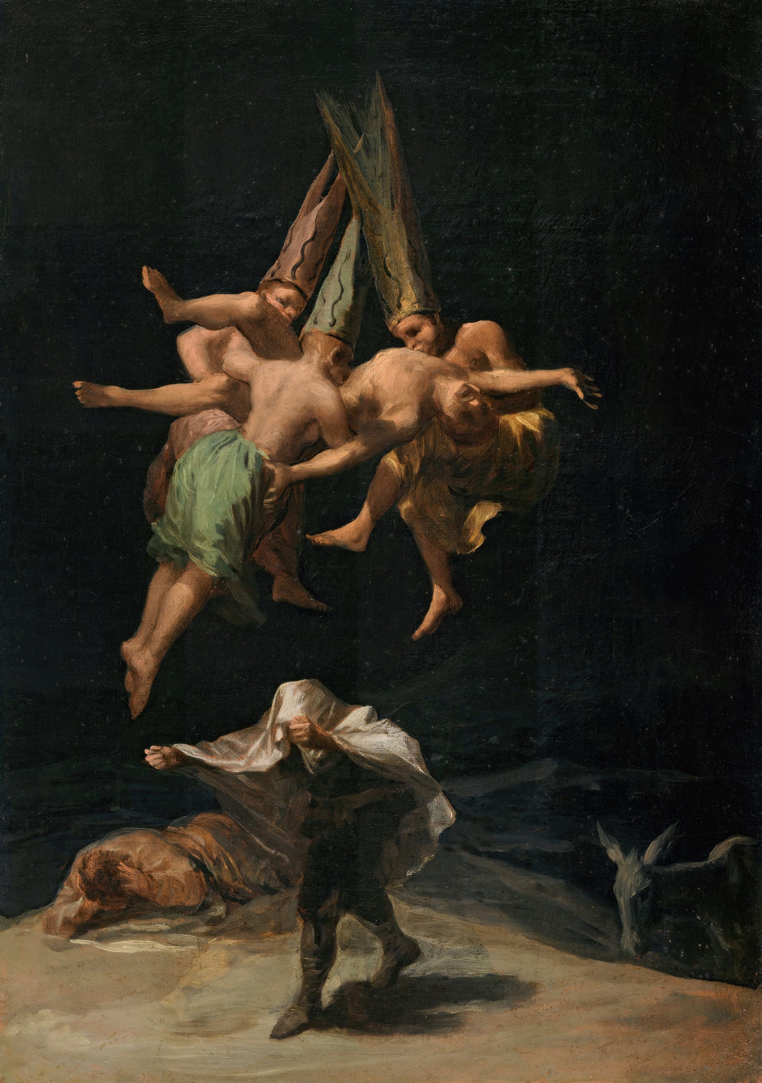 《女巫的飞行》（Witches’ Flight）｜弗朗西斯科·戈雅 Francisco de Goya｜约1798
