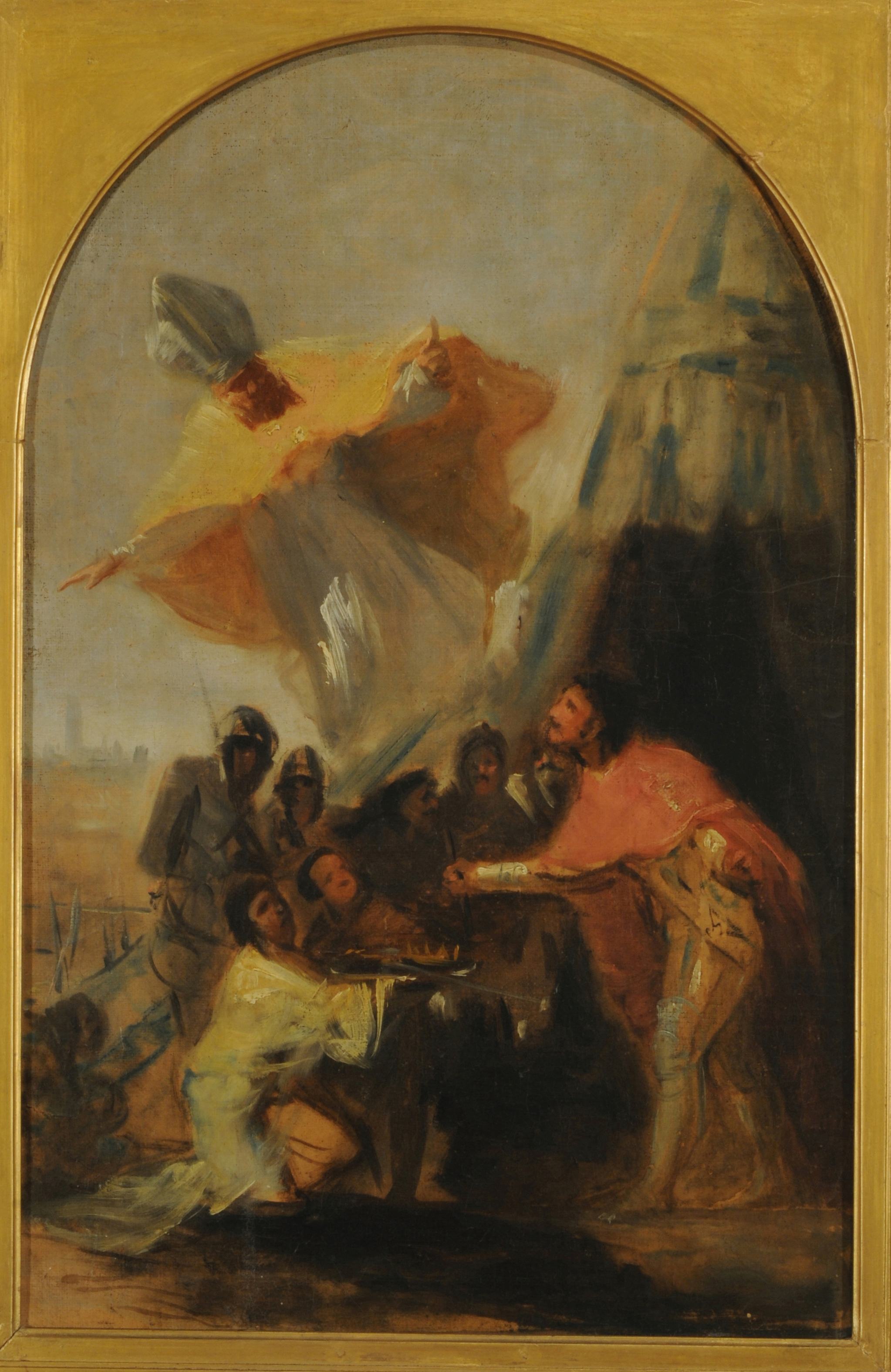 《圣伊西多尔在塞维利亚城墙前向圣斐迪南国王显现》（Apparition of Saint Isidore to King Ferdinand the Saint before the walls of Seville）｜弗朗西斯科·戈雅 Francisco de Goya｜1798–1800