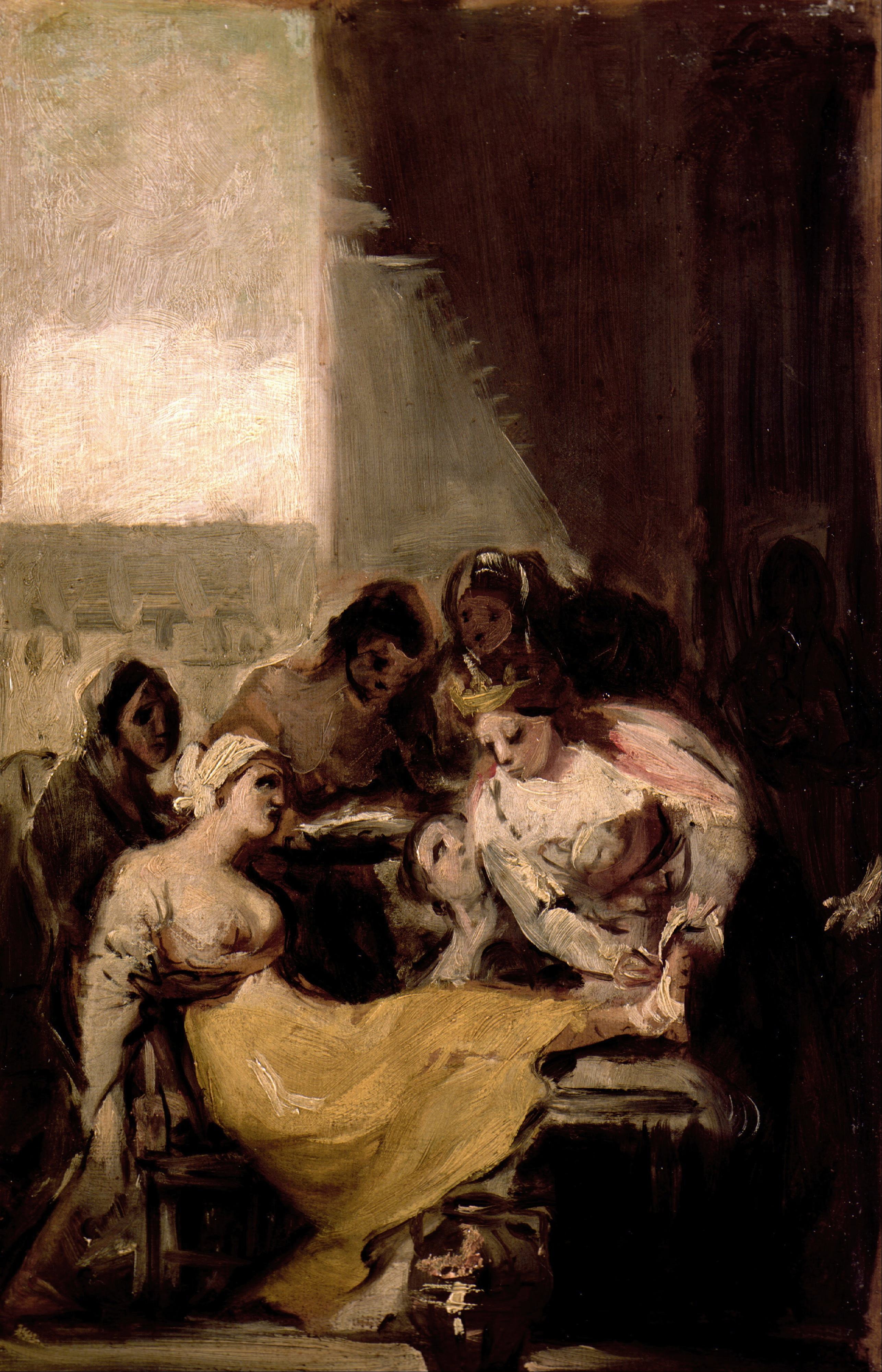 《葡萄牙的圣伊莎贝尔治愈病人的伤口》（Saint Isabel of Portugal Healing the Wounds of a Sick Woman）｜弗朗西斯科·戈雅 Francisco de Goya｜1799