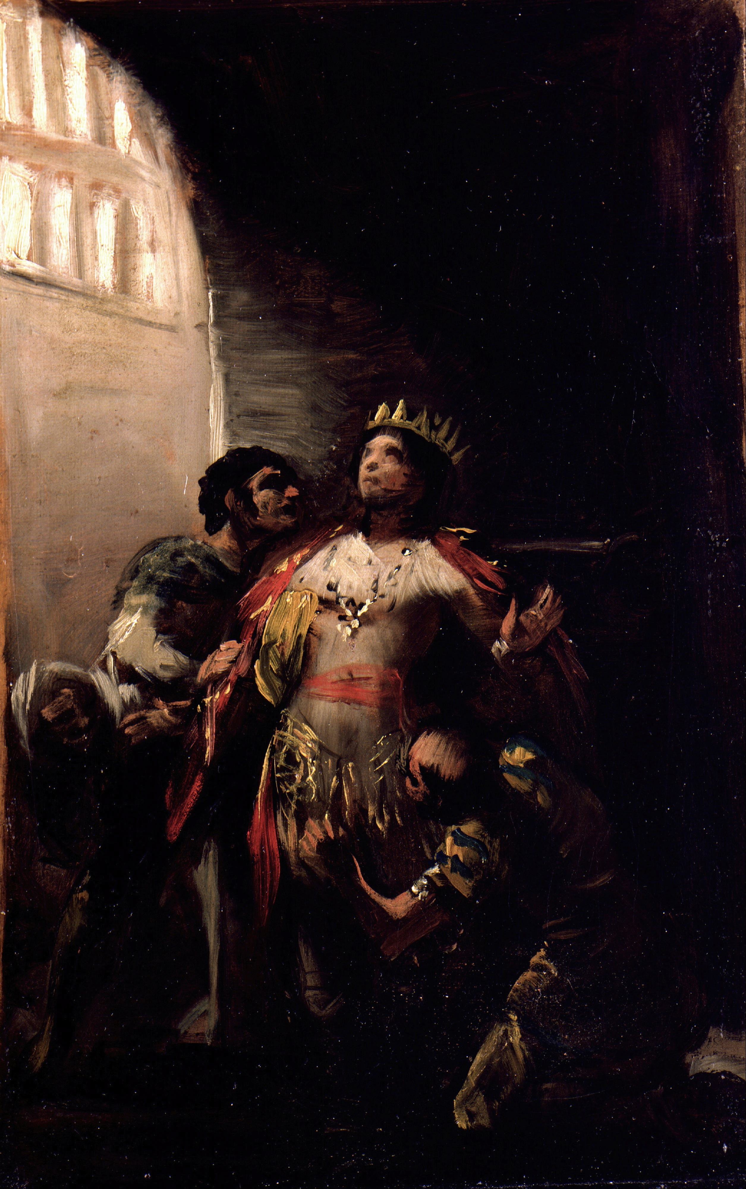 《圣赫梅尼吉尔在监狱里》（St Hermenegild in Prison）｜弗朗西斯科·戈雅 Francisco de Goya｜1799