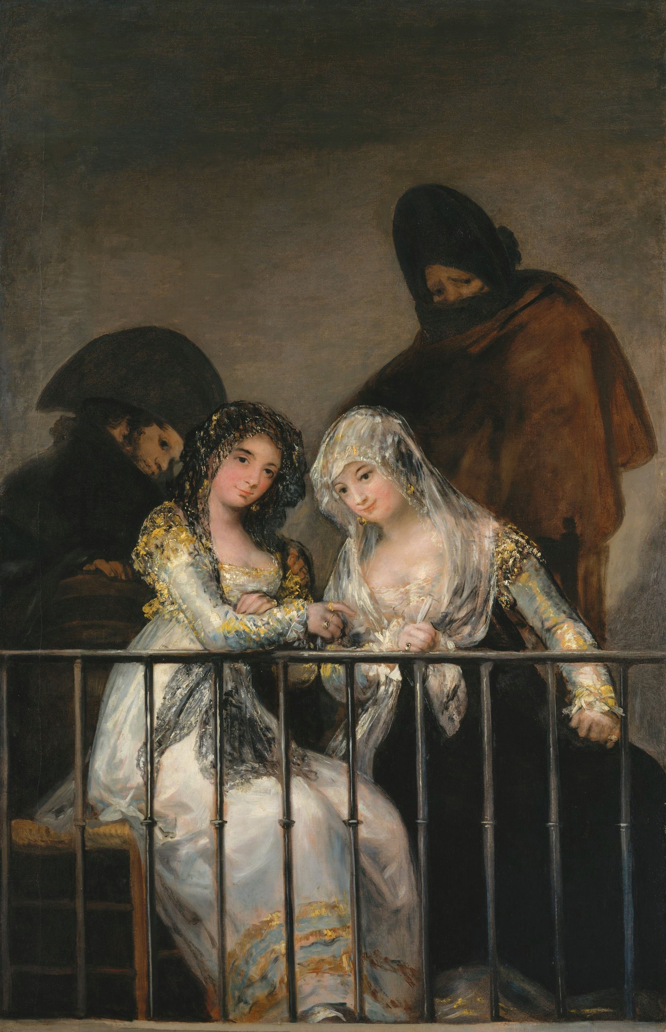 《玛哈斯和阳台》（Majas on and Balcony）｜弗朗西斯科·戈雅 Francisco de Goya｜约. 1800–1810