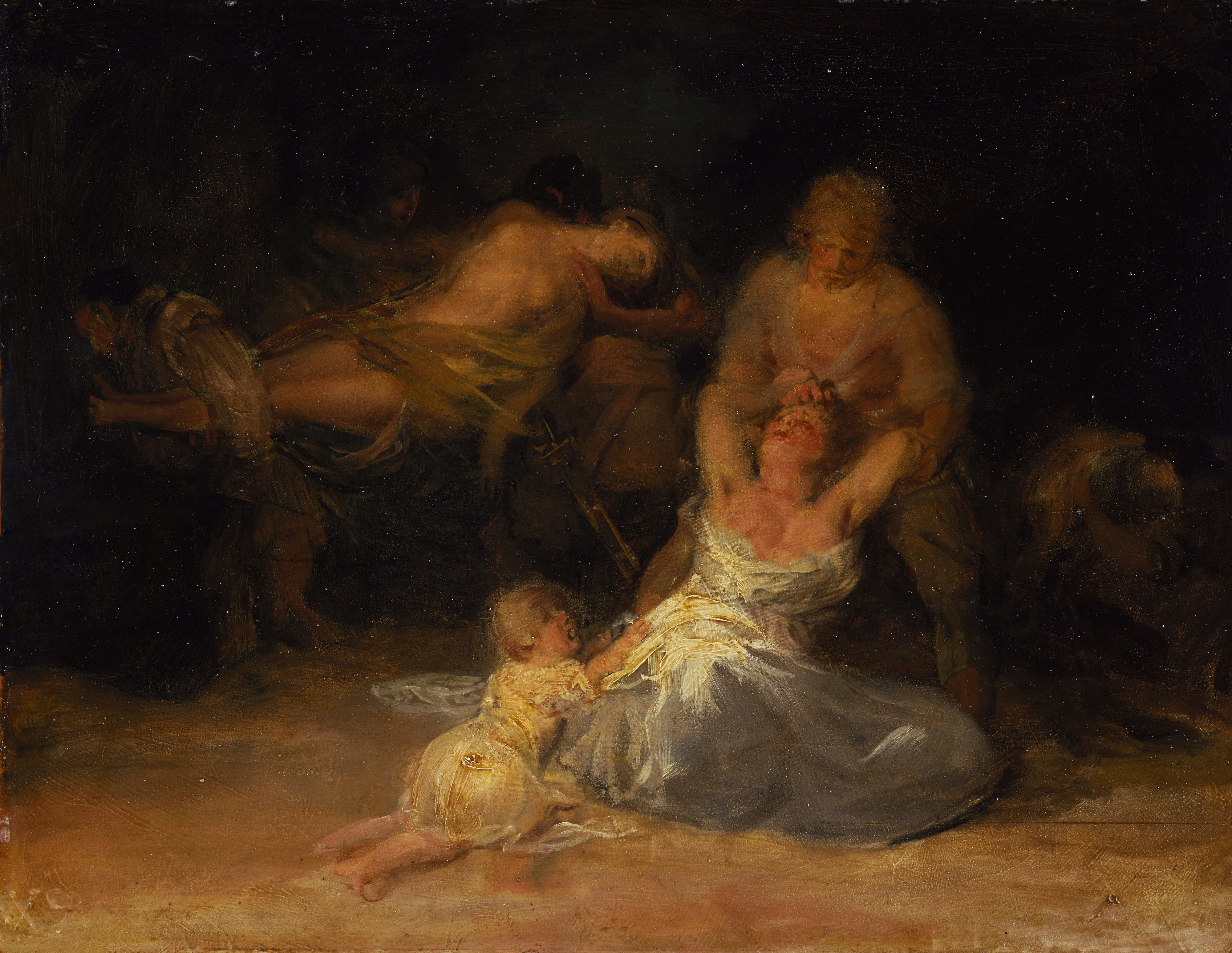 《针对两名妇女的暴力行为》（Act of Violence against Two Women）｜弗朗西斯科·戈雅 Francisco de Goya｜1810 – 1812