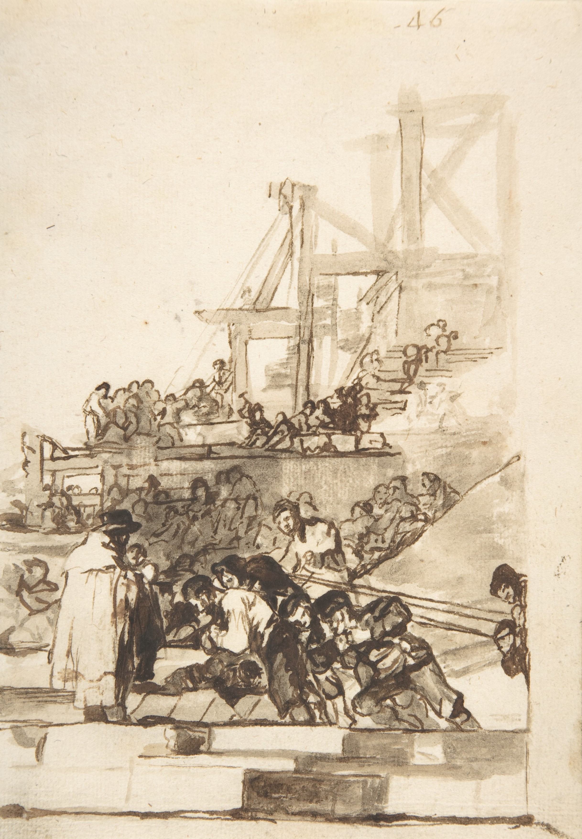 《施工进行中》（Construction in progress）｜弗朗西斯科·戈雅 Francisco de Goya｜约. 1812–20