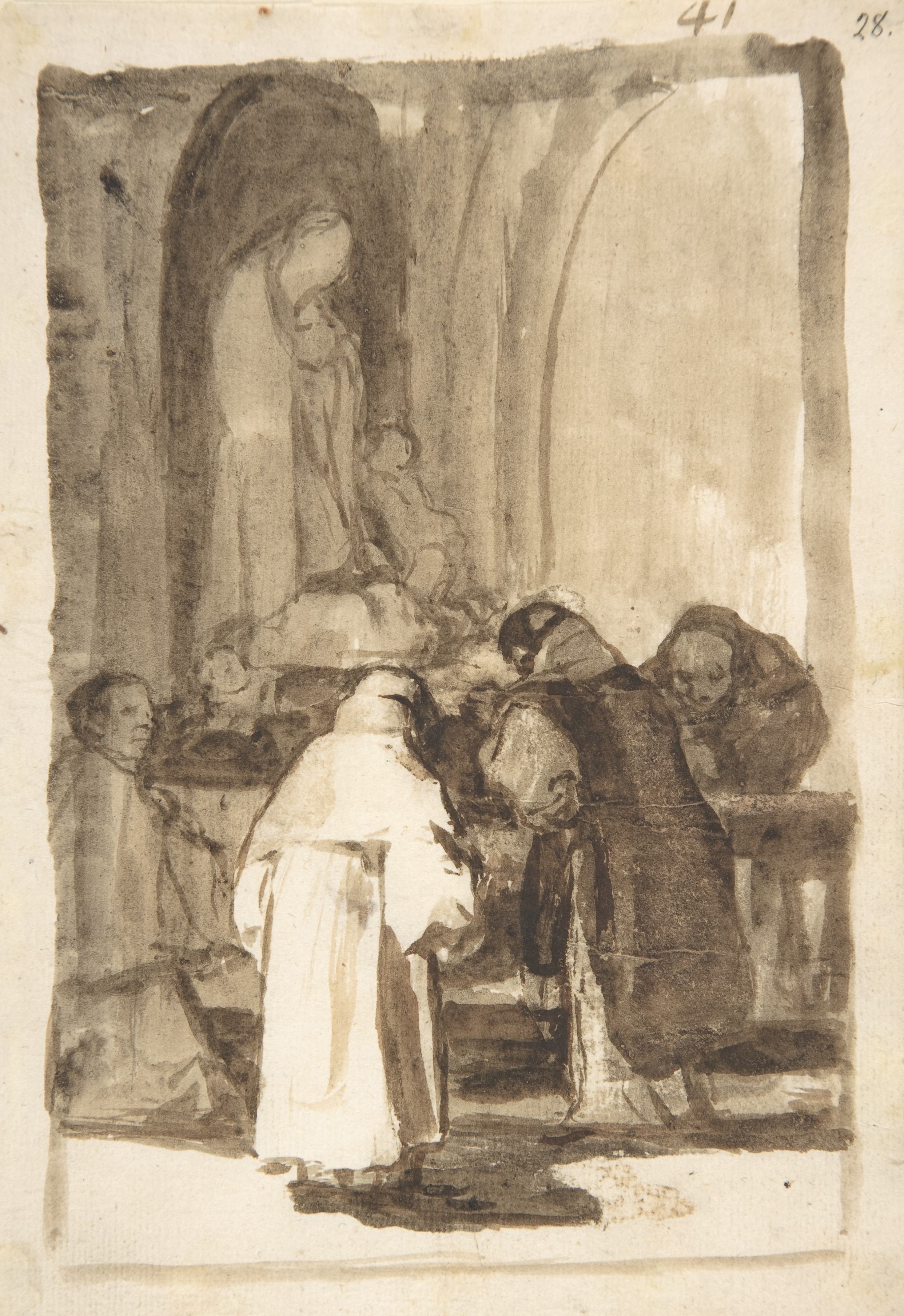 《教堂内的人物》（Figures inside a church）｜弗朗西斯科·戈雅 Francisco de Goya｜约. 1812–20