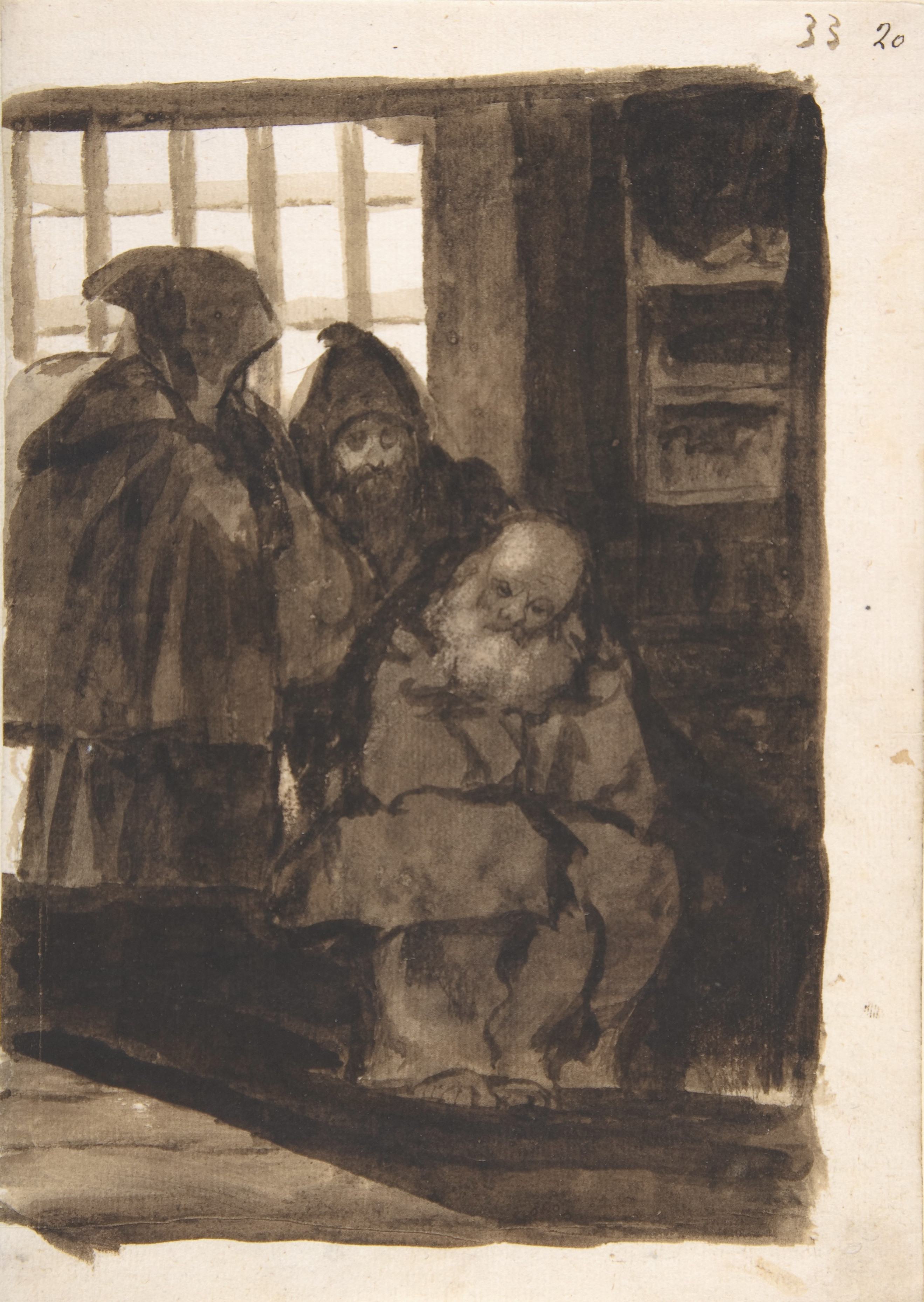 《室内的修士》（Monks in an interior）｜弗朗西斯科·戈雅 Francisco de Goya｜约. 1812–20