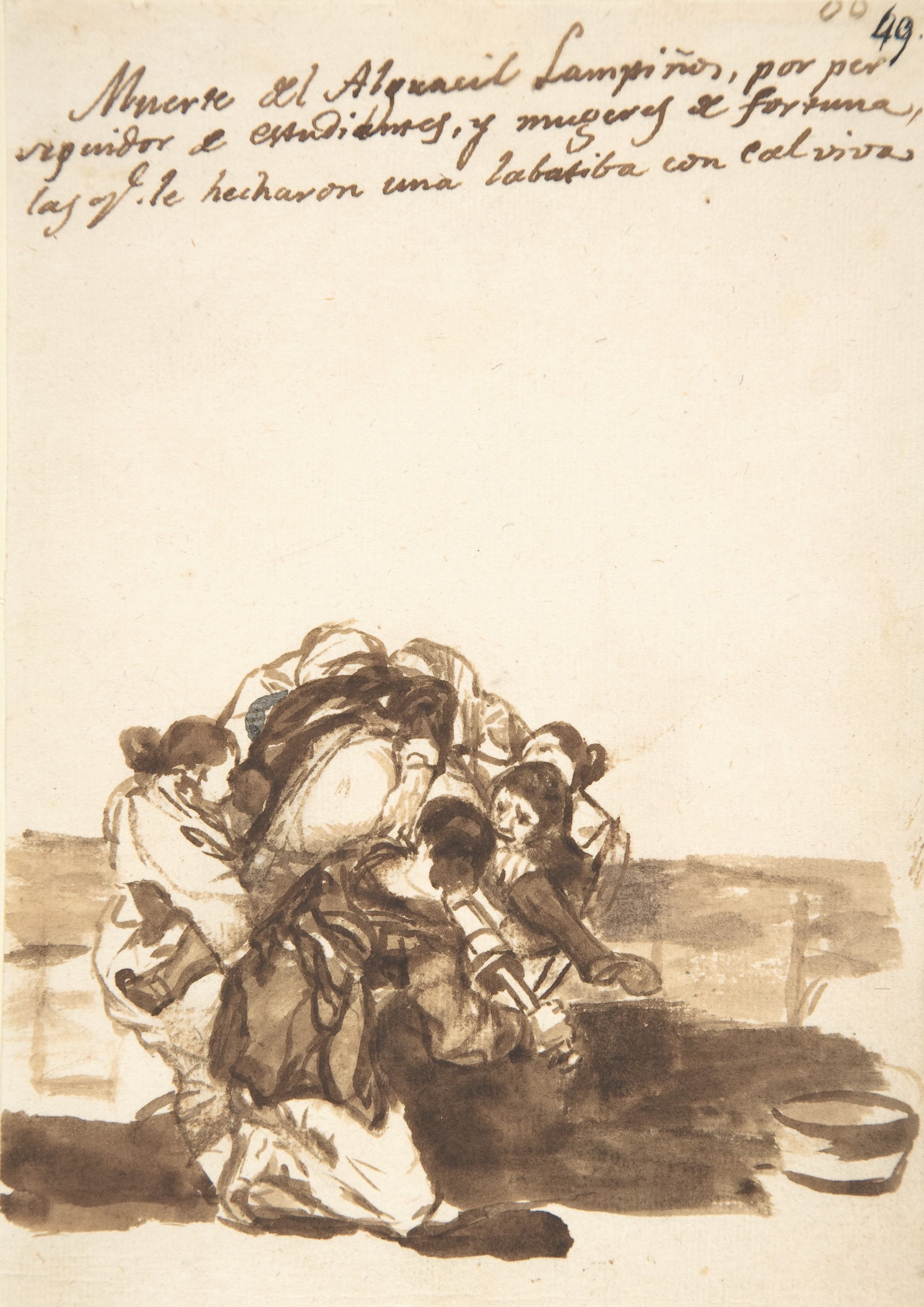 《向兰皮尼奥斯警官报仇》（Revenge on Constable Lampiños）｜弗朗西斯科·戈雅 Francisco de Goya｜约. 1812–20