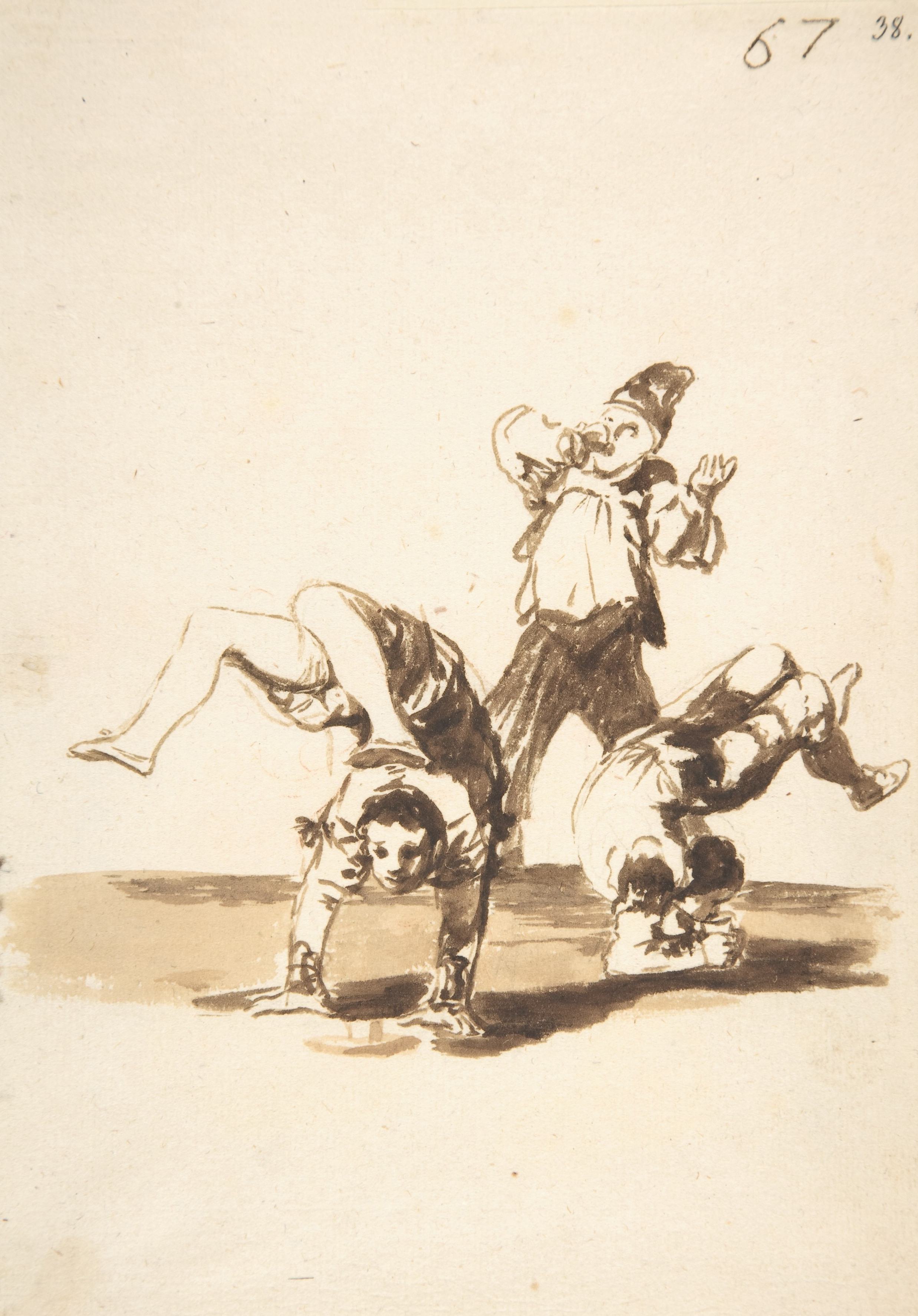 《三个杂技演员》（Three acrobats）｜弗朗西斯科·戈雅 Francisco de Goya｜约. 1812–20