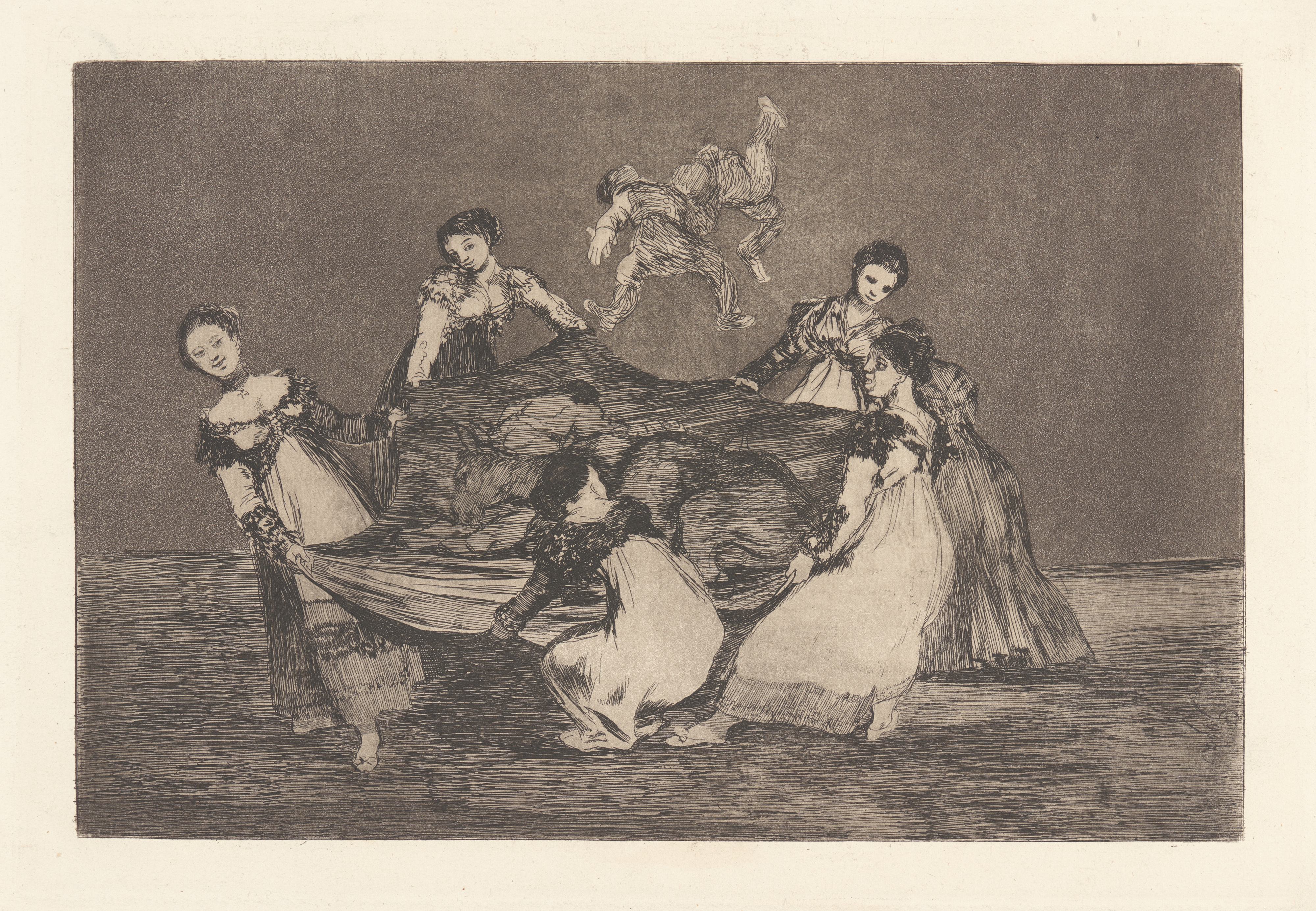 《比死驴还重》（Heavier Than a Dead Donkey）｜弗朗西斯科·戈雅 Francisco de Goya｜约. 1813–1820