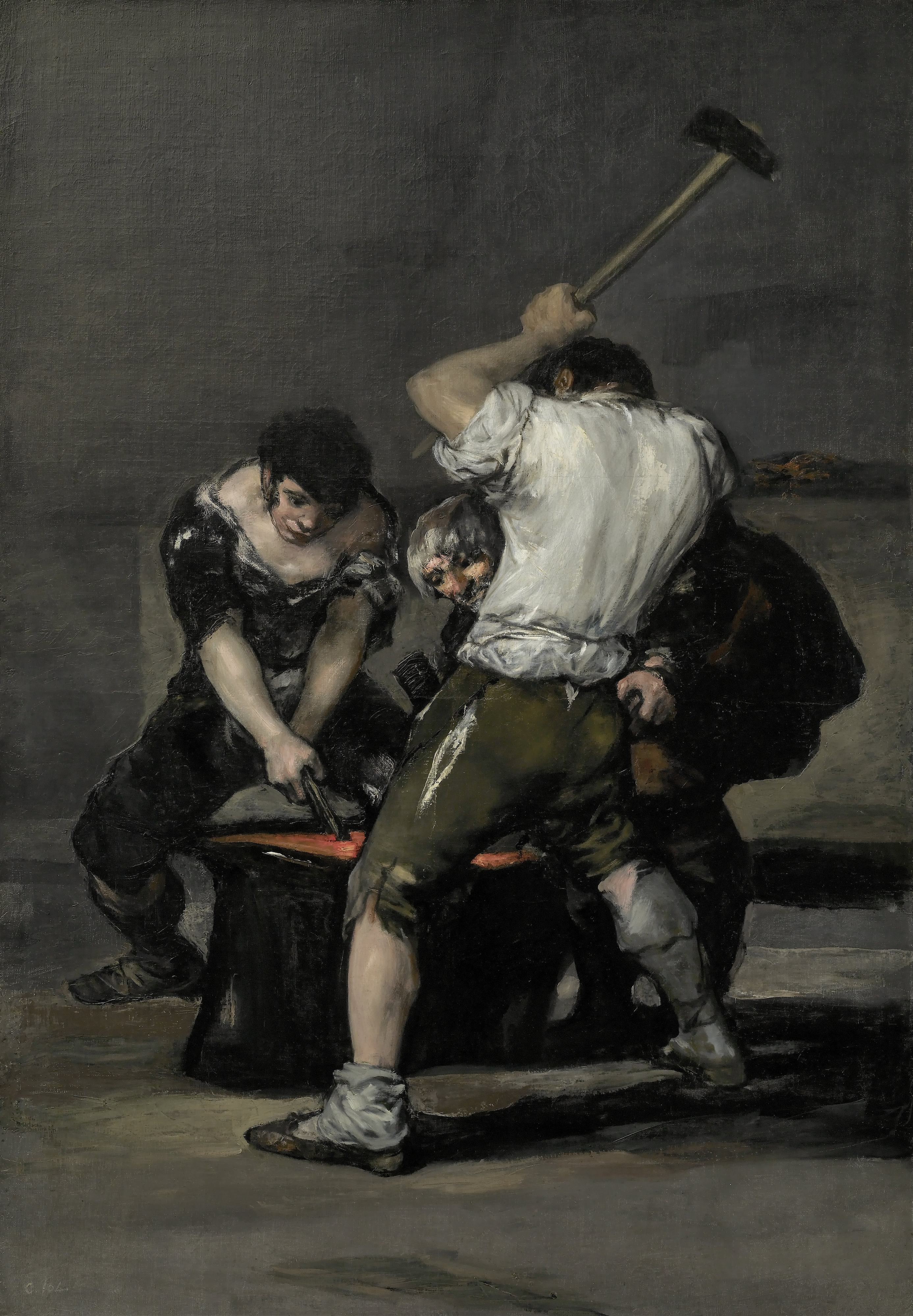 《熔炉》（The Forge）｜弗朗西斯科·戈雅 Francisco de Goya｜约1815–1820