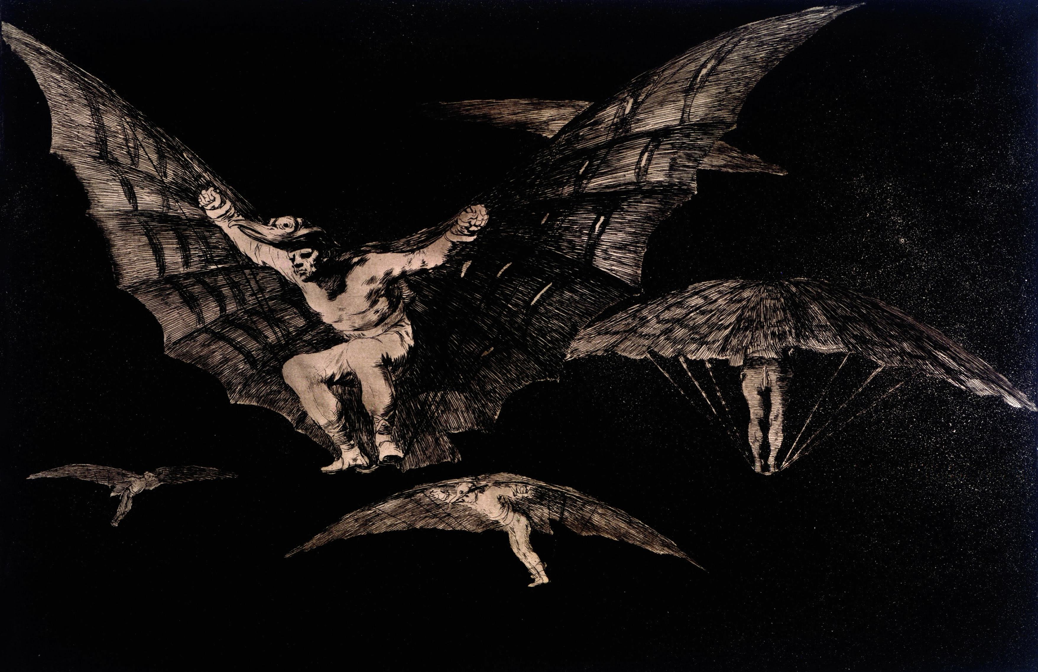 《有志者事竟成（一种飞翔的方式）》（Where There’s a Will There’s a Way (A way of Flying)）｜弗朗西斯科·戈雅 Francisco de Goya｜约1815–1824
