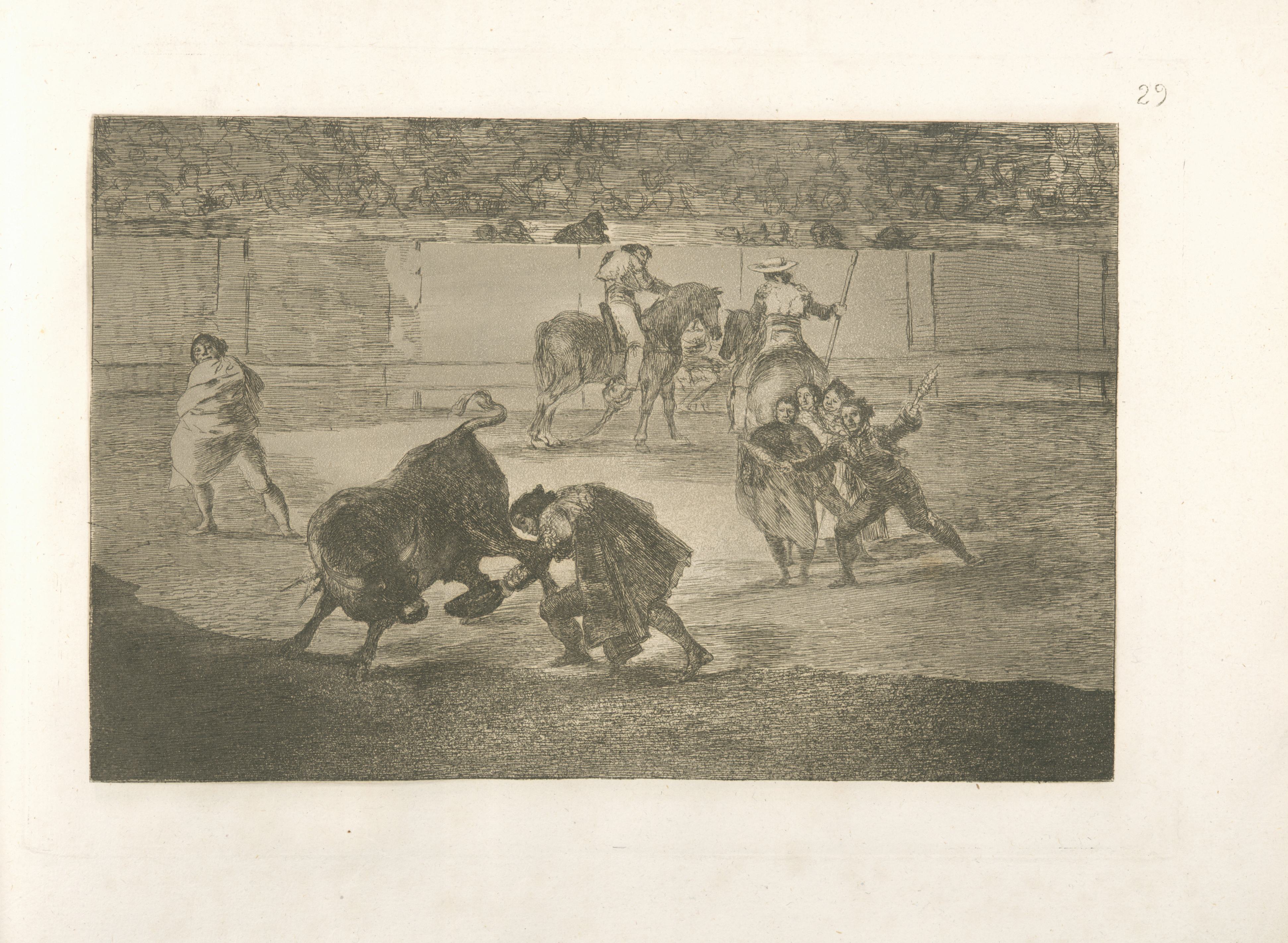 《佩佩伊洛砍公牛》（Pepe Illo cutting the bull）｜弗朗西斯科·戈雅 Francisco de Goya｜1816