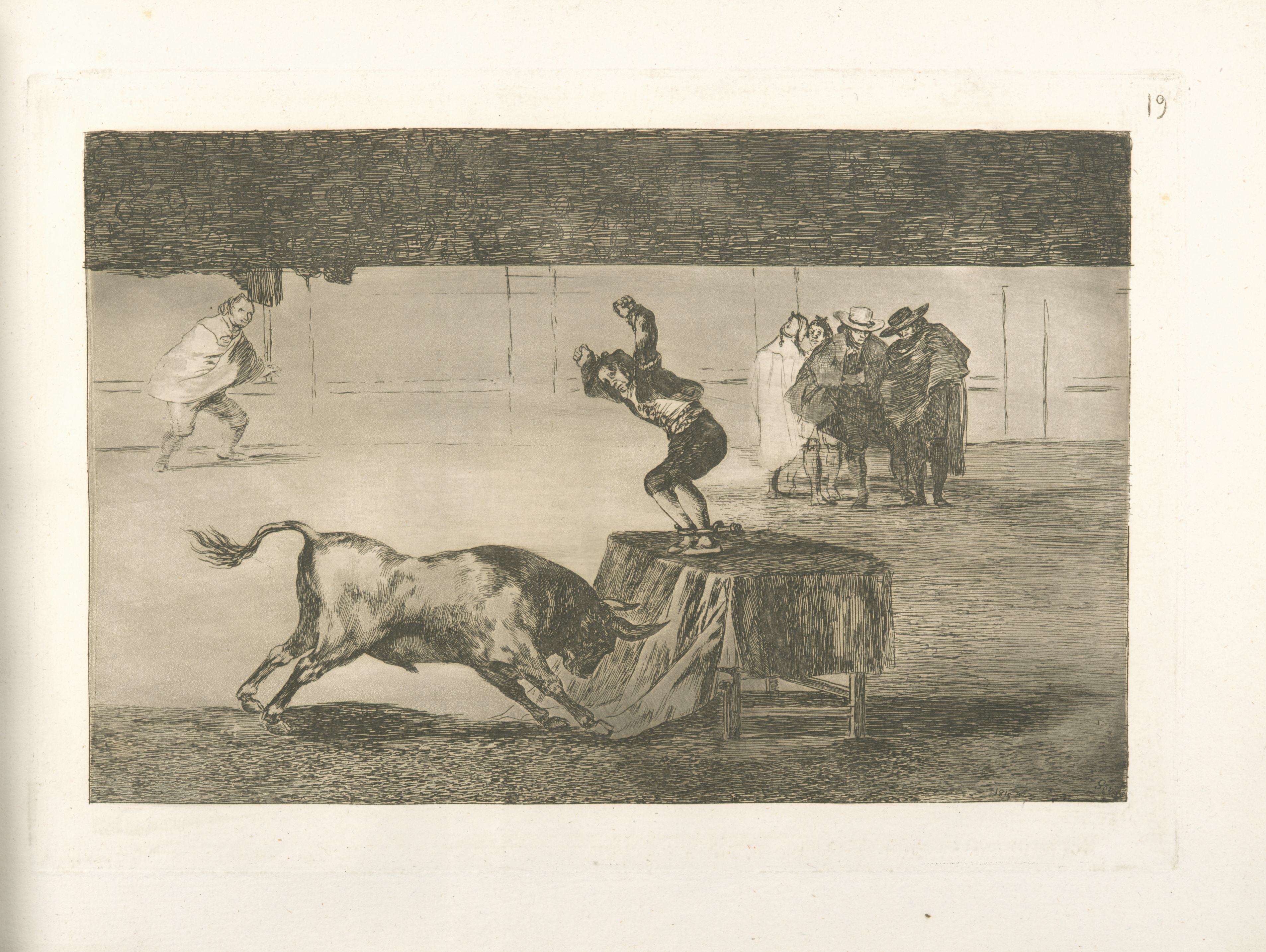 《他在同一个广场上的另一次疯狂》（Another madness of his in the same square）｜弗朗西斯科·戈雅 Francisco de Goya｜1816