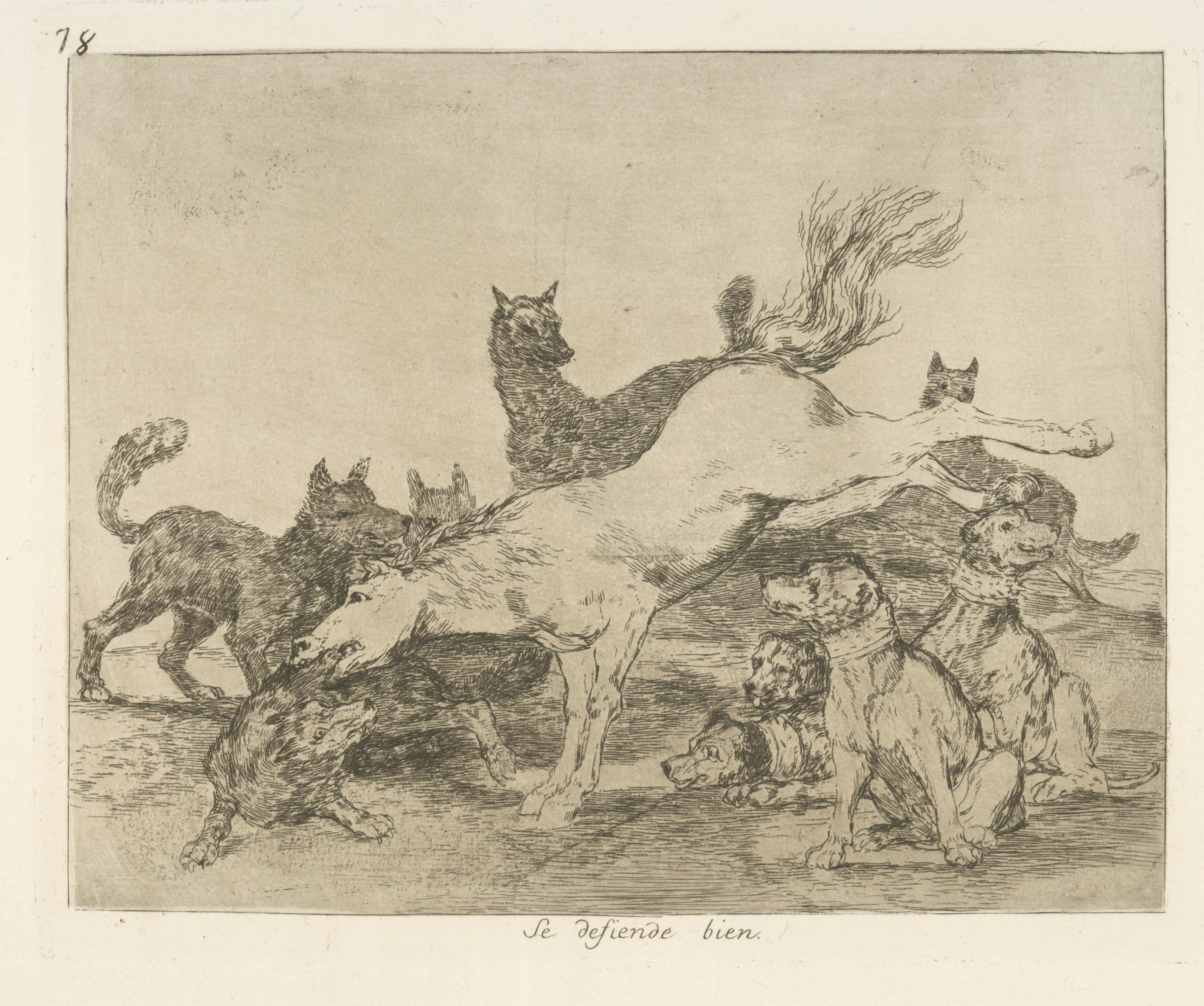 《防守出色》（Defends well）｜弗朗西斯科·戈雅 Francisco de Goya｜1863
