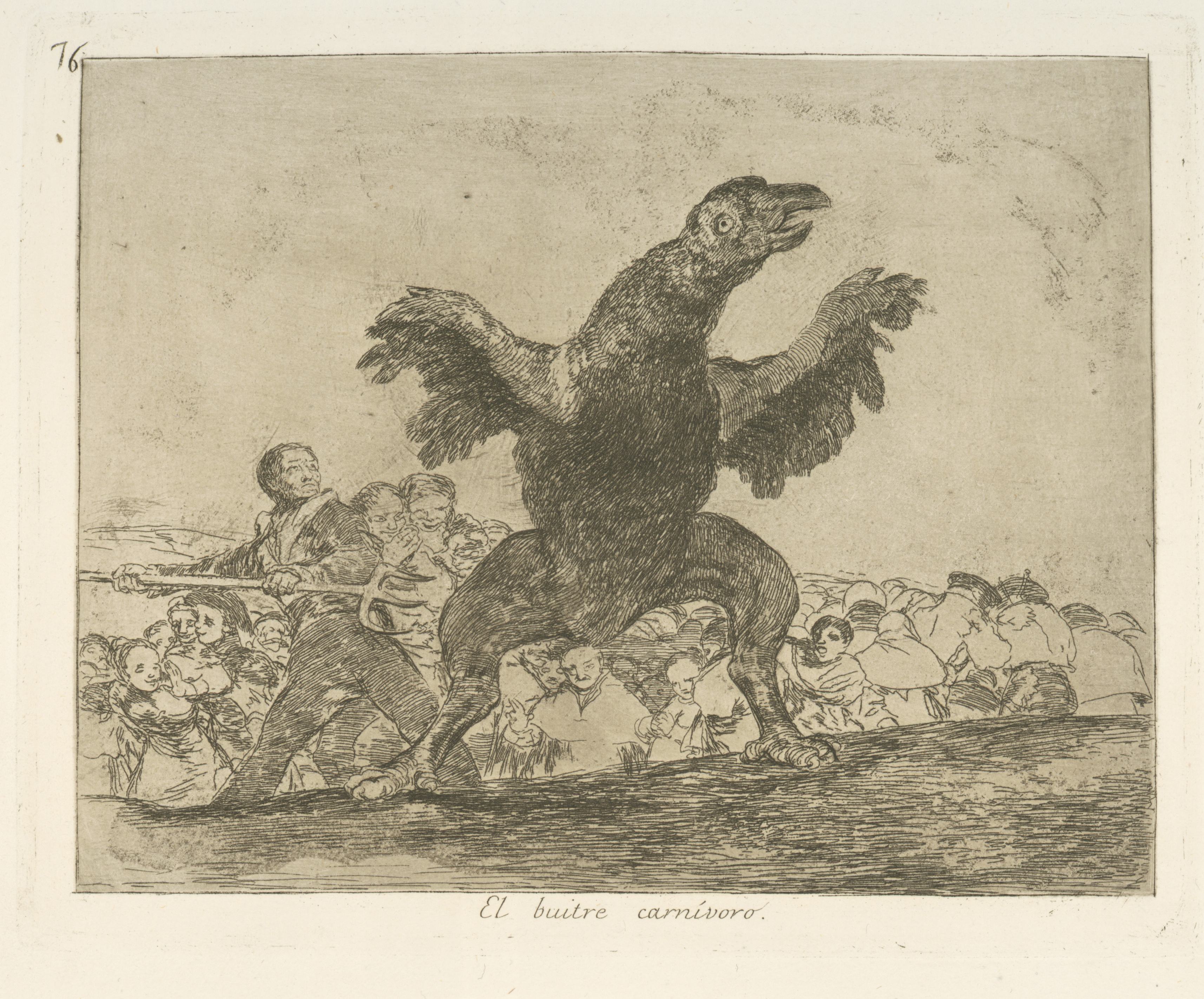 《肉食秃鹫》（The carnivorous vulture）｜弗朗西斯科·戈雅 Francisco de Goya｜1863
