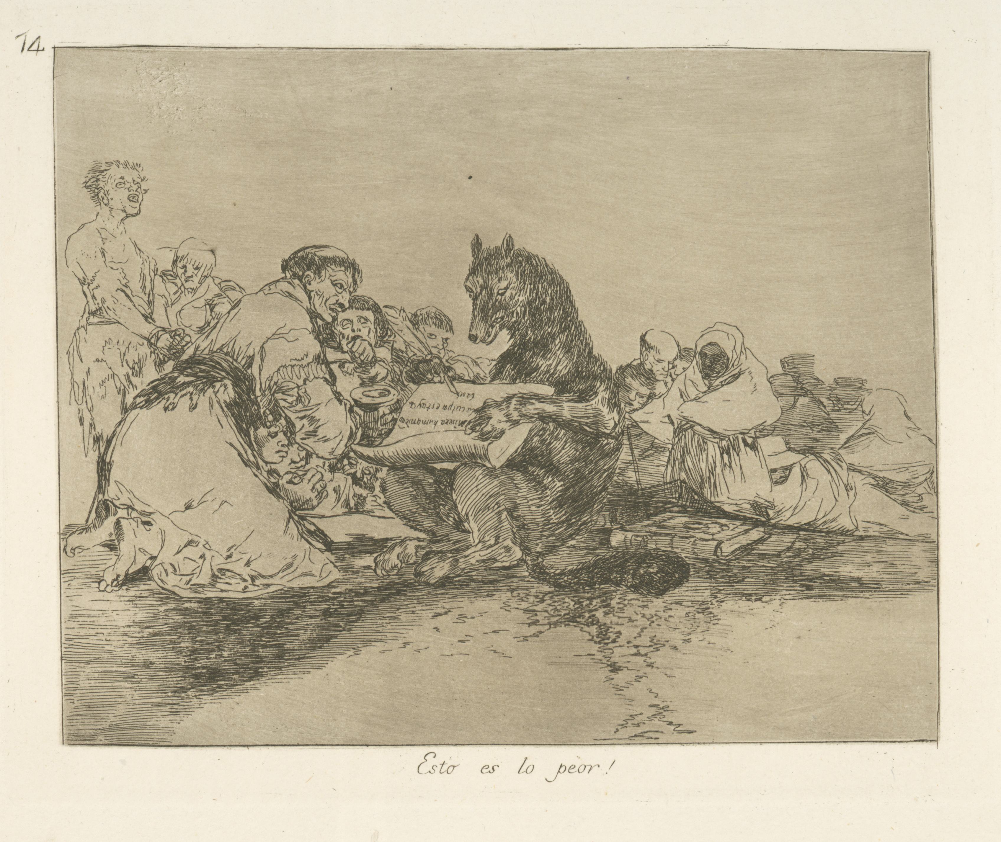 《这是最糟糕的！》（This is the worst!）｜弗朗西斯科·戈雅 Francisco de Goya｜1863
