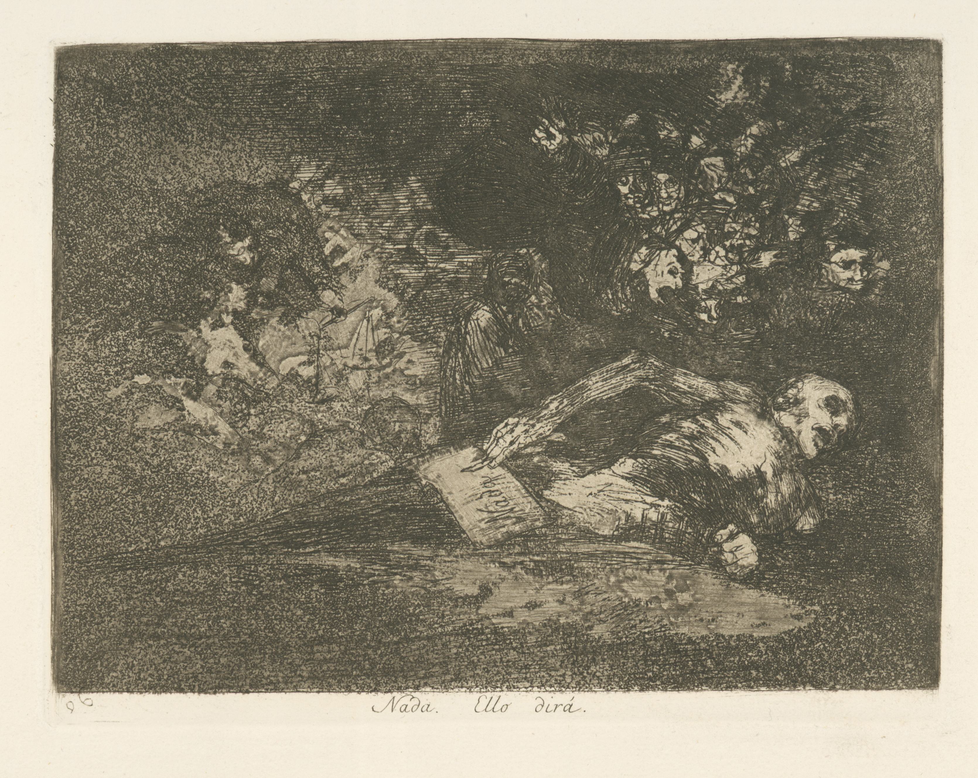《没有什么。它会说》（Nothing. It will say）｜弗朗西斯科·戈雅 Francisco de Goya｜1863