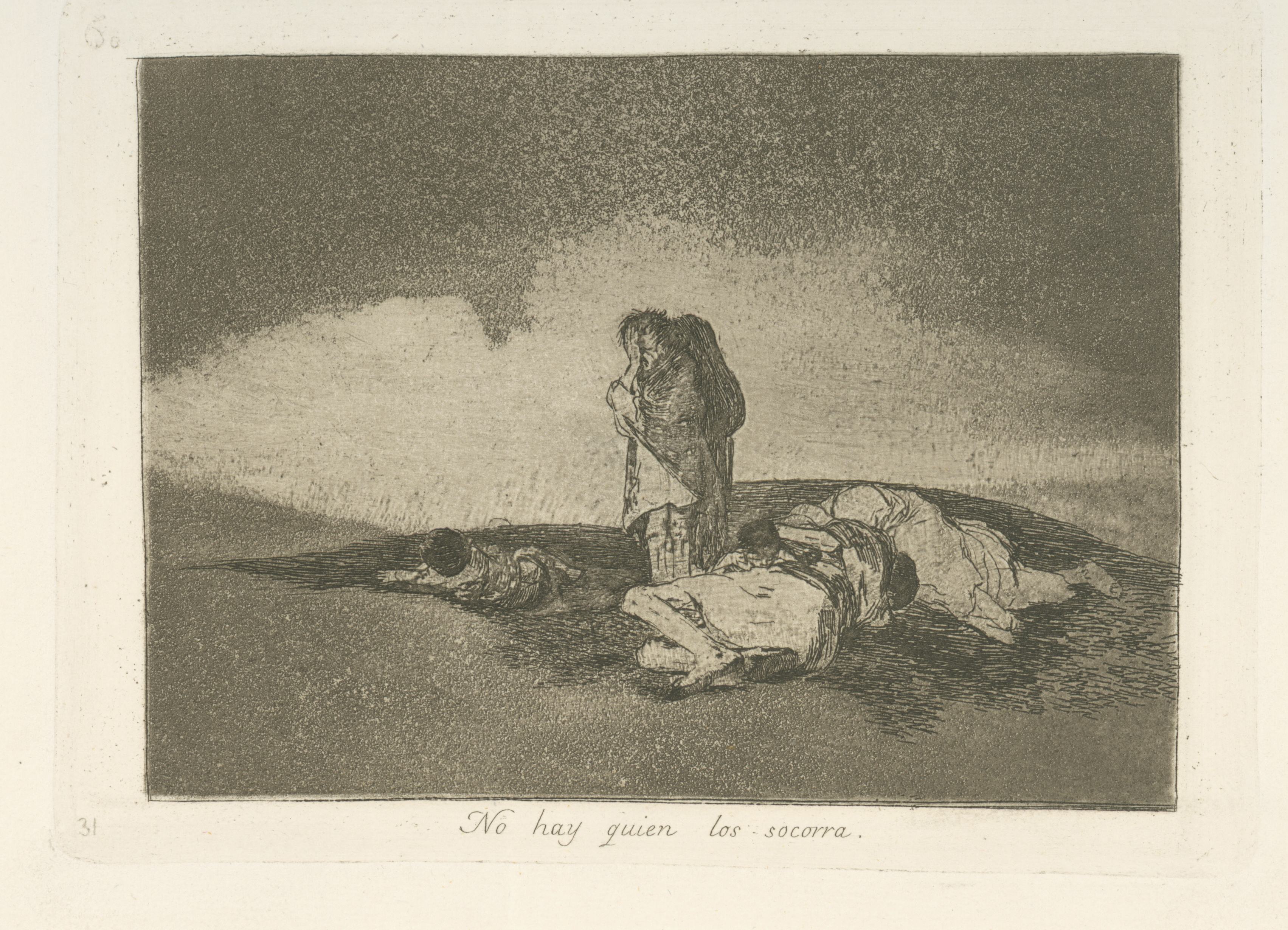 《没有人可以帮助他们》（There is no one to help them）｜弗朗西斯科·戈雅 Francisco de Goya｜1863