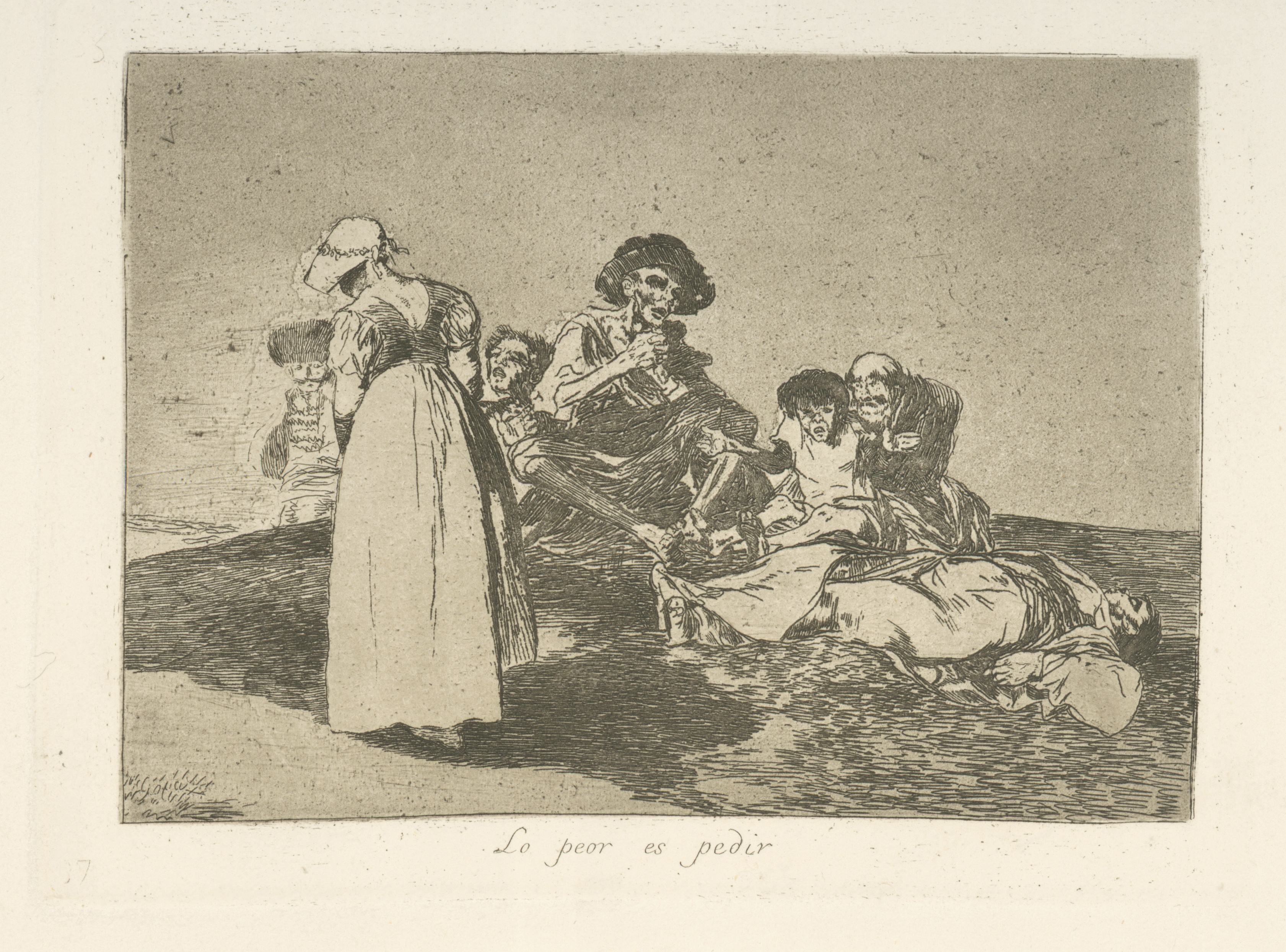 《最糟糕的是问》（The worst thing is to ask）｜弗朗西斯科·戈雅 Francisco de Goya｜1863