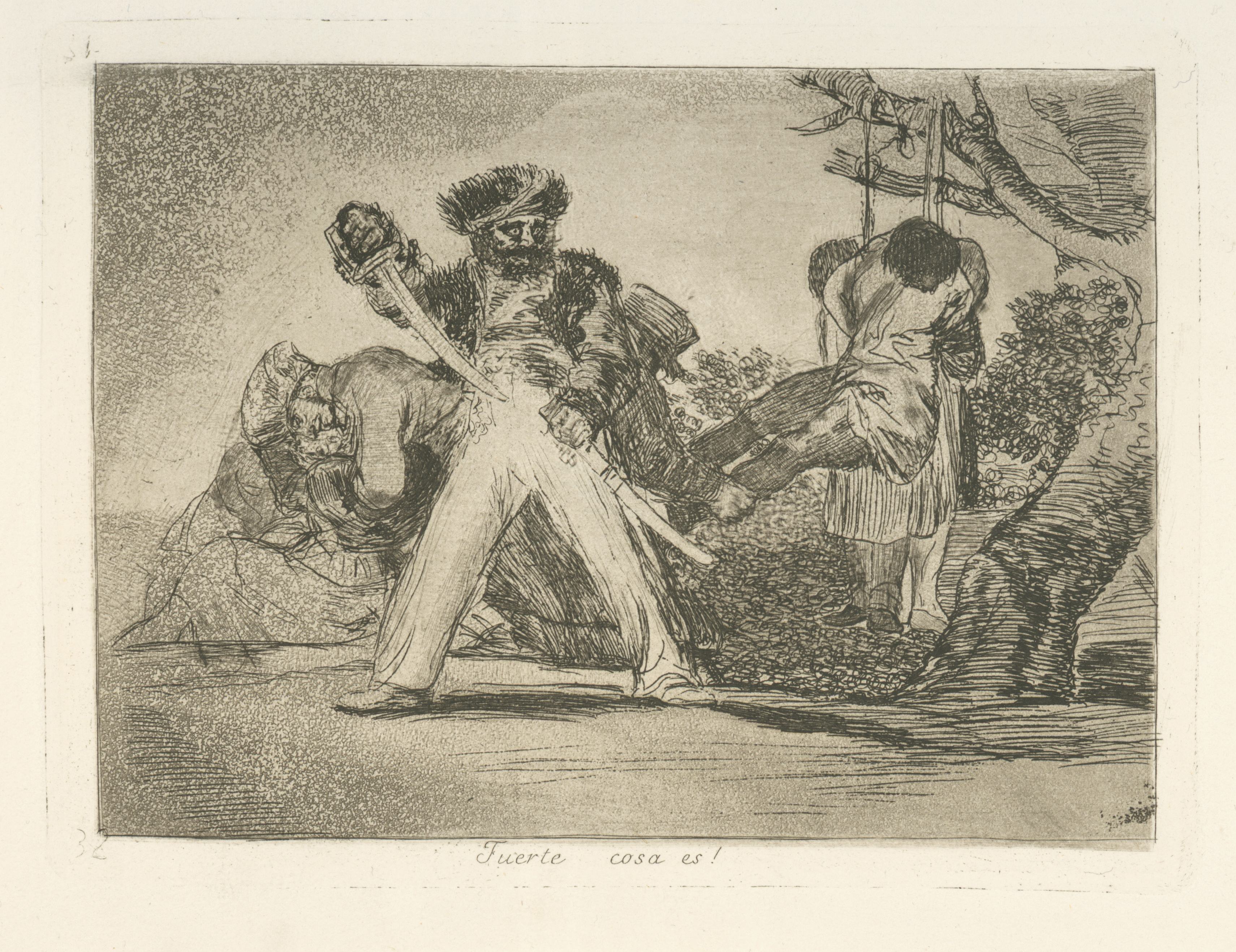 《真是强啊！》（Strong thing it is!）｜弗朗西斯科·戈雅 Francisco de Goya｜1863