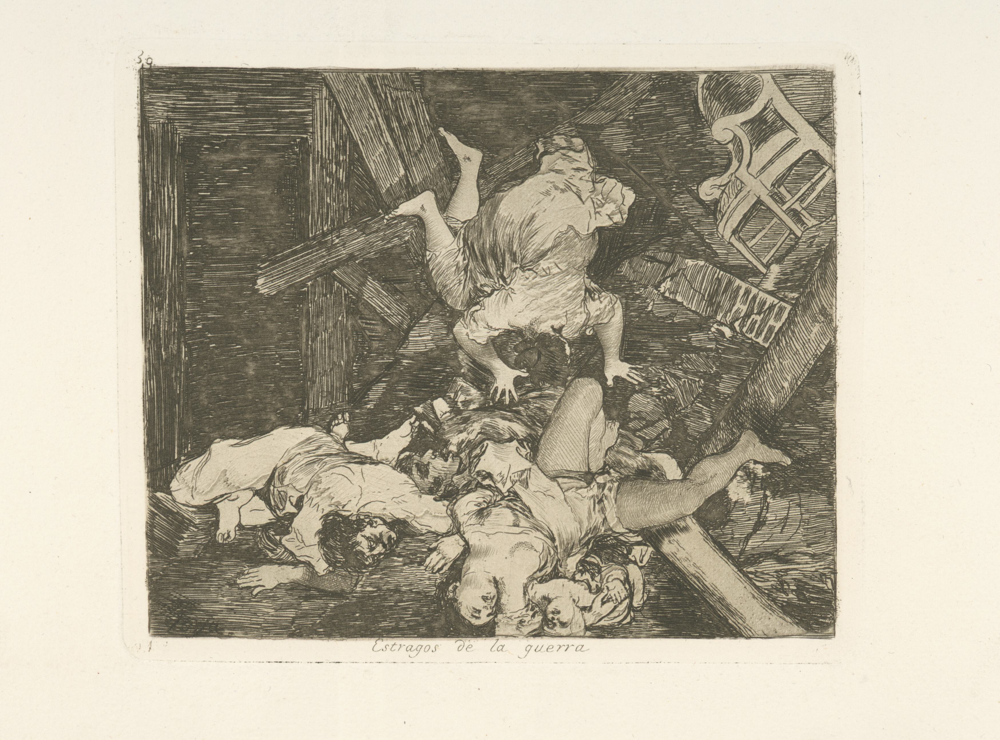 《战争的破坏》（ravages of war）｜弗朗西斯科·戈雅 Francisco de Goya｜1863