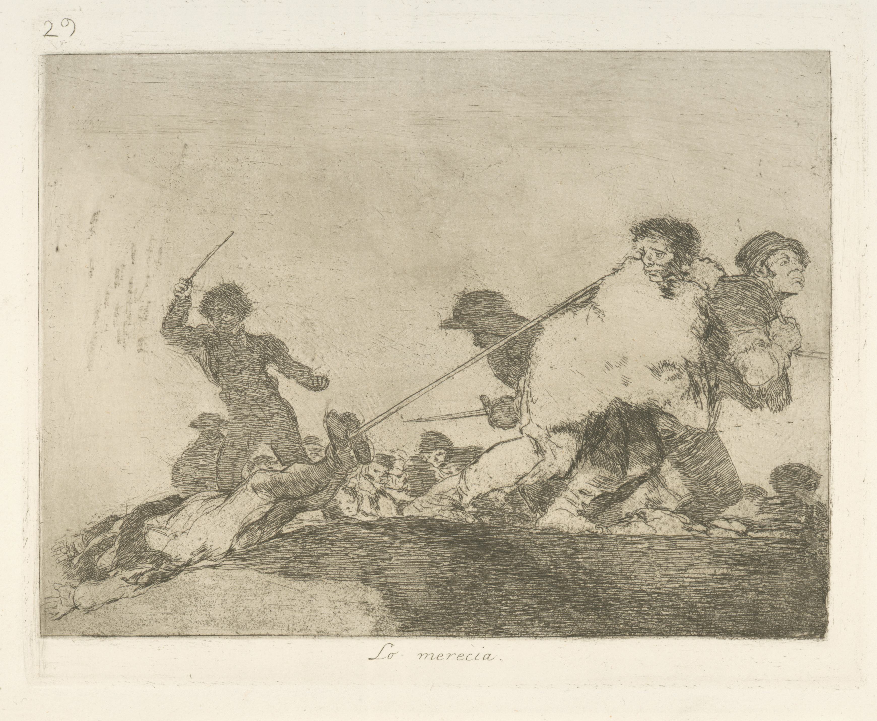 《他应得的》（He deserved it）｜弗朗西斯科·戈雅 Francisco de Goya｜1863